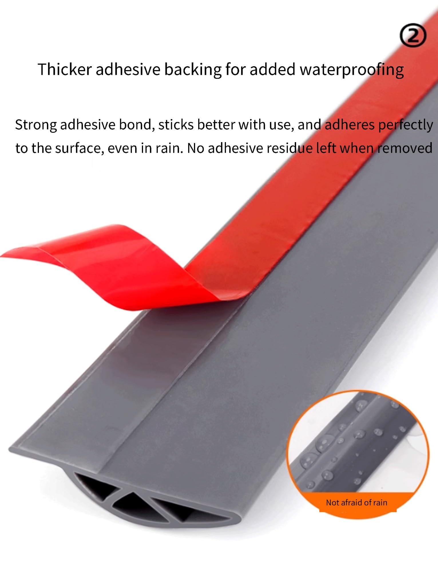 Burlete autoadhesivo de 400 cm for puertas y ventanas correderas, for for proteger del viento.(5pcs)