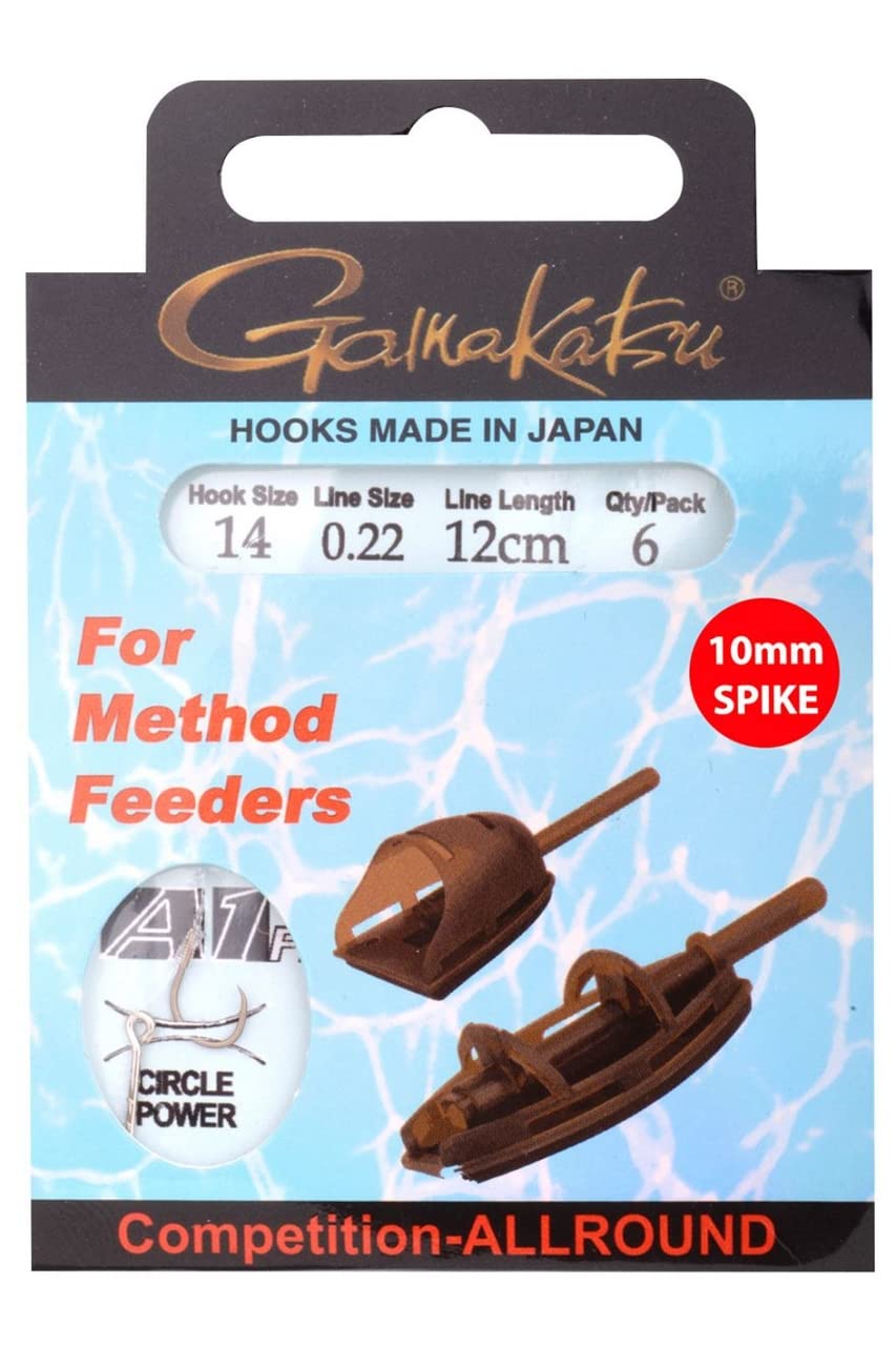 Gamakatsu Method Feeder Spike Hook Size 10, silver, 10 UK