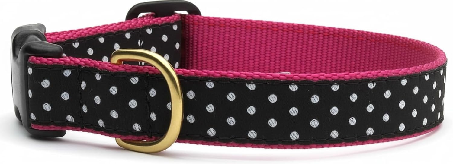 Unbekannt Animal World Wide 1 Dog Collar, Black/White Dot
