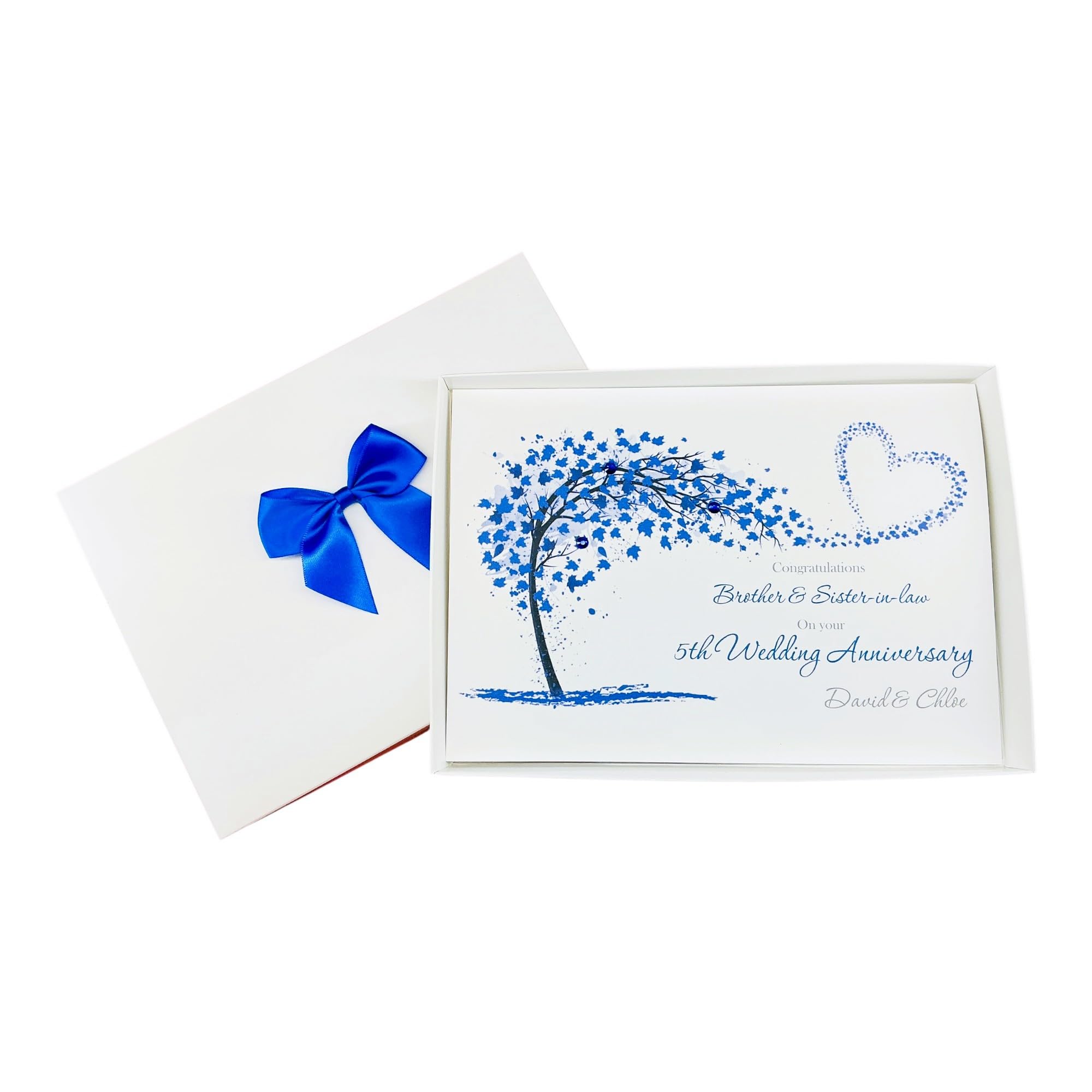 Brother & Sister-In-Law 5th Wedding Anniversary Card Wood 5 Years - SH 177