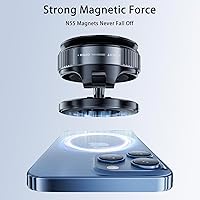 Vista 3 de Faatchoi Vacuum Magnetic Phone Holder - 360° Adjustable Magsafe Car Mount, Foldable Car Phone Holder with Strong Suction Cup Mount