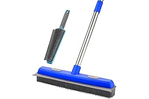 Rubber Broom Carpet Rake for Pet Hair Removal