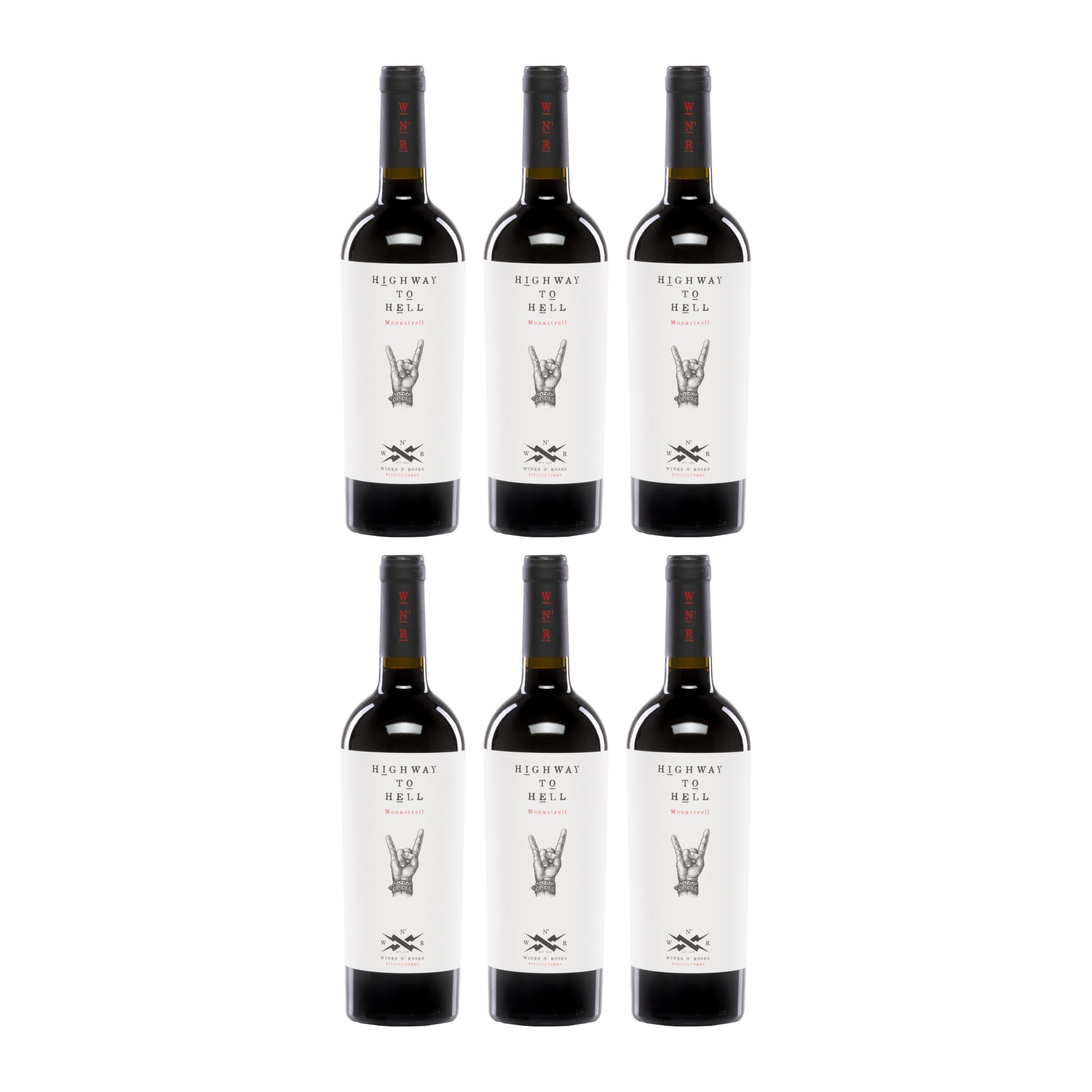Wines N' Roses Viticultores Highway To Hell Tinto Rotwein Rot Trocken BIO VEGAN Spanien inkl. FeinWert E-Book (6 x 0.75 l)