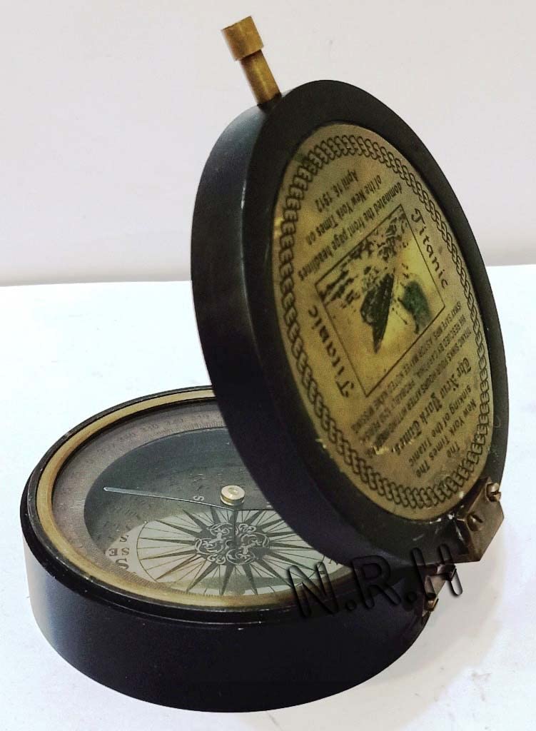 Camping senderismo antiguo negro brújula herramienta de navegación poema brújula bolsillo artículo