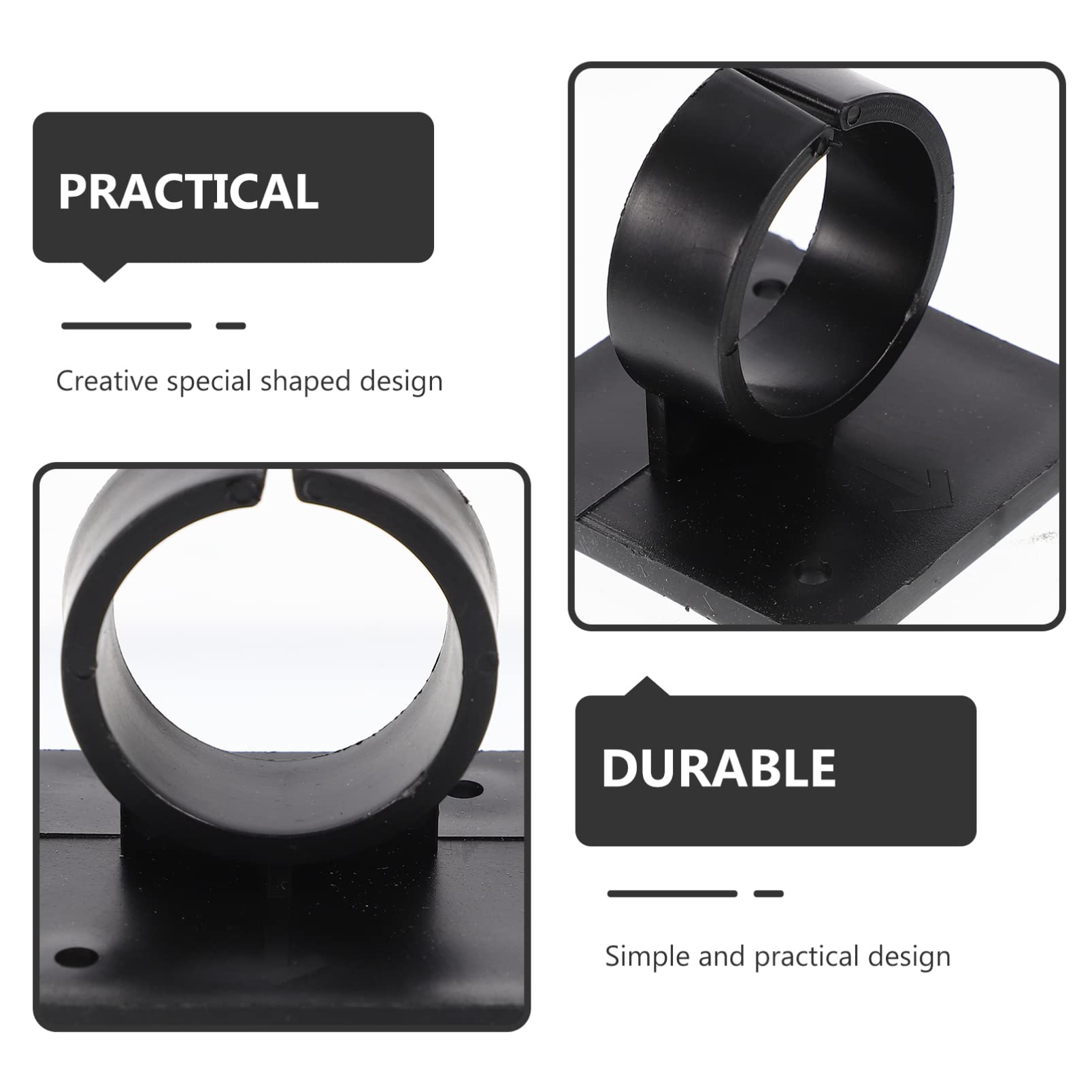 Vaguelly 4 Ensembles De Crochets Noirs Pour Accrocher Des Microphones Sans Fil À Montage Mural Support De Microphone Pour Micro Sans Fil Support Mural De Microphone Support De Micro