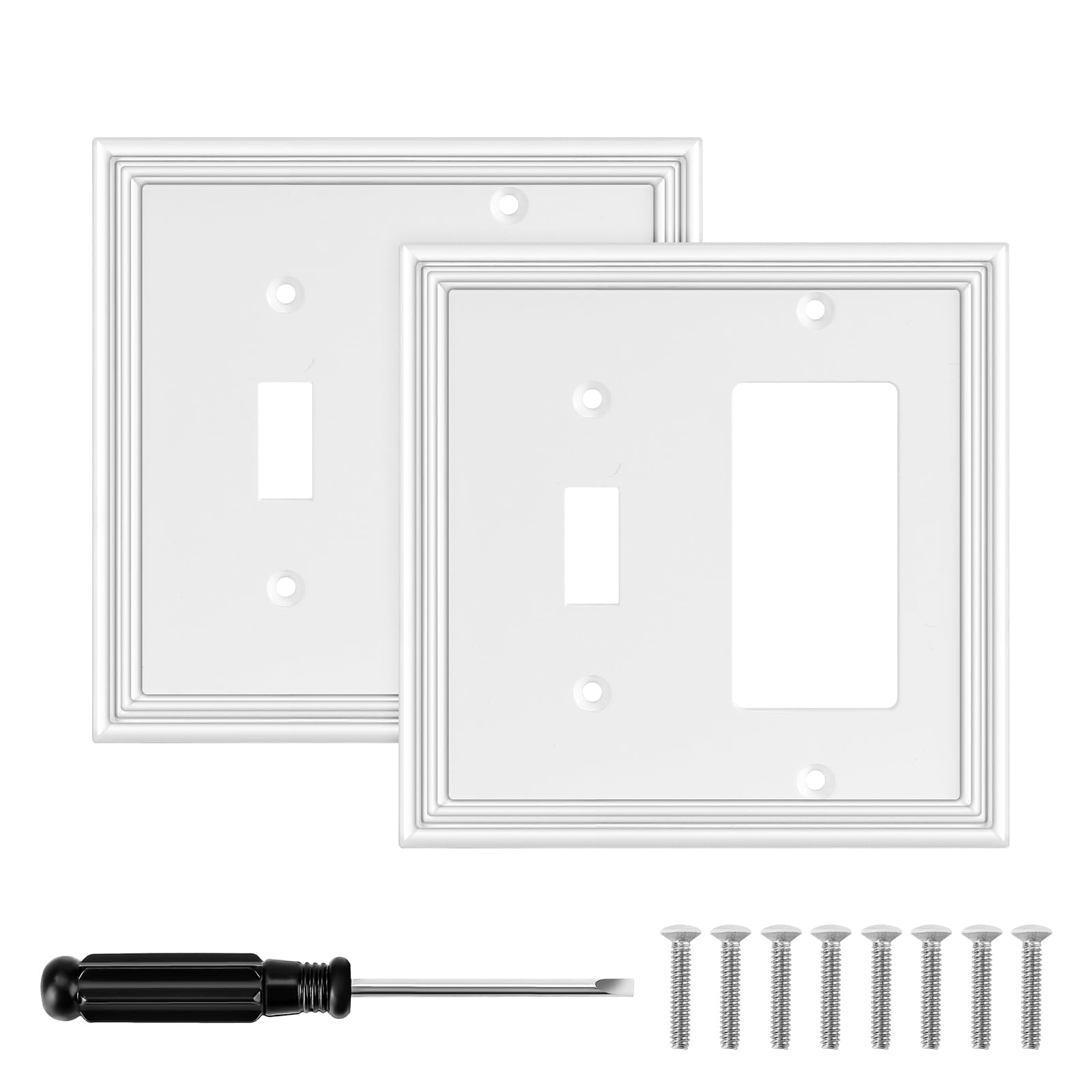 Plaque interrupteur bascule bambou anti-trace pour cuisine