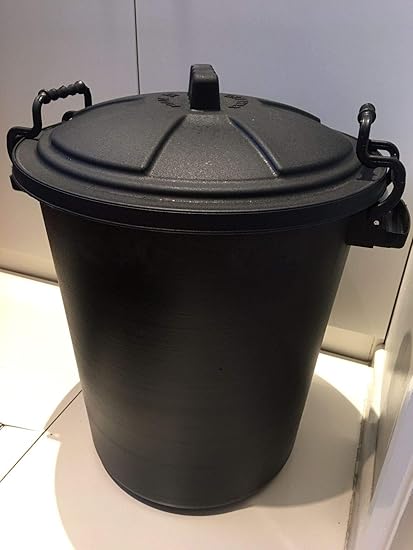 Optiproducts Black 50l 50 Litre Extra Large Heavy Duty Plastic