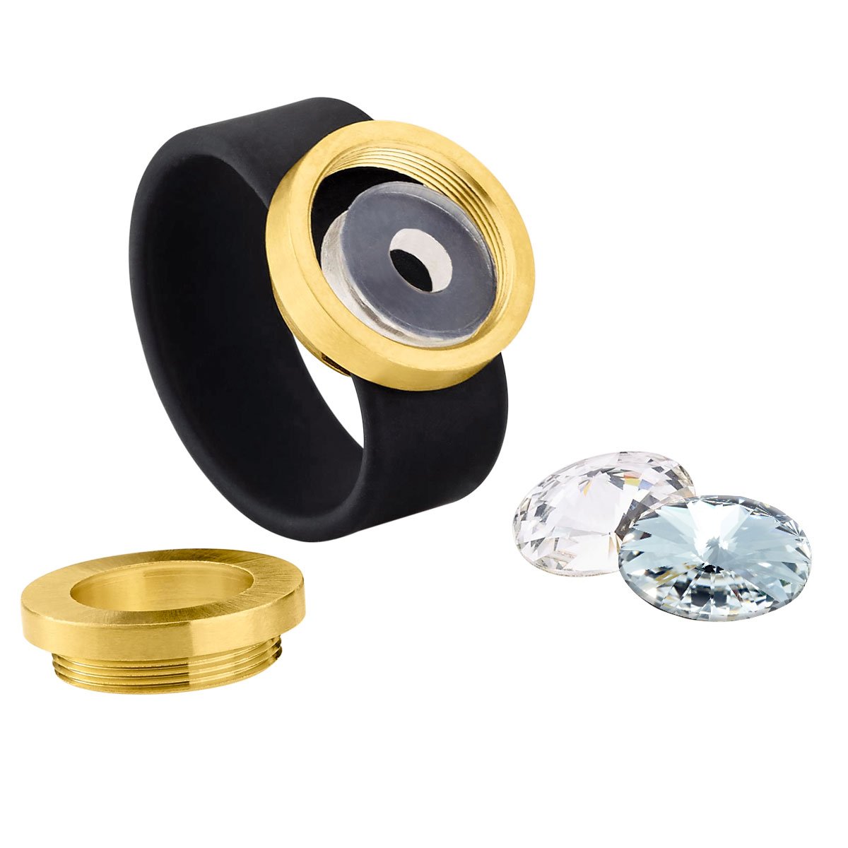 Heideman Ring Colori Damen Wechselstein Zirkonia weiß Edelstahl