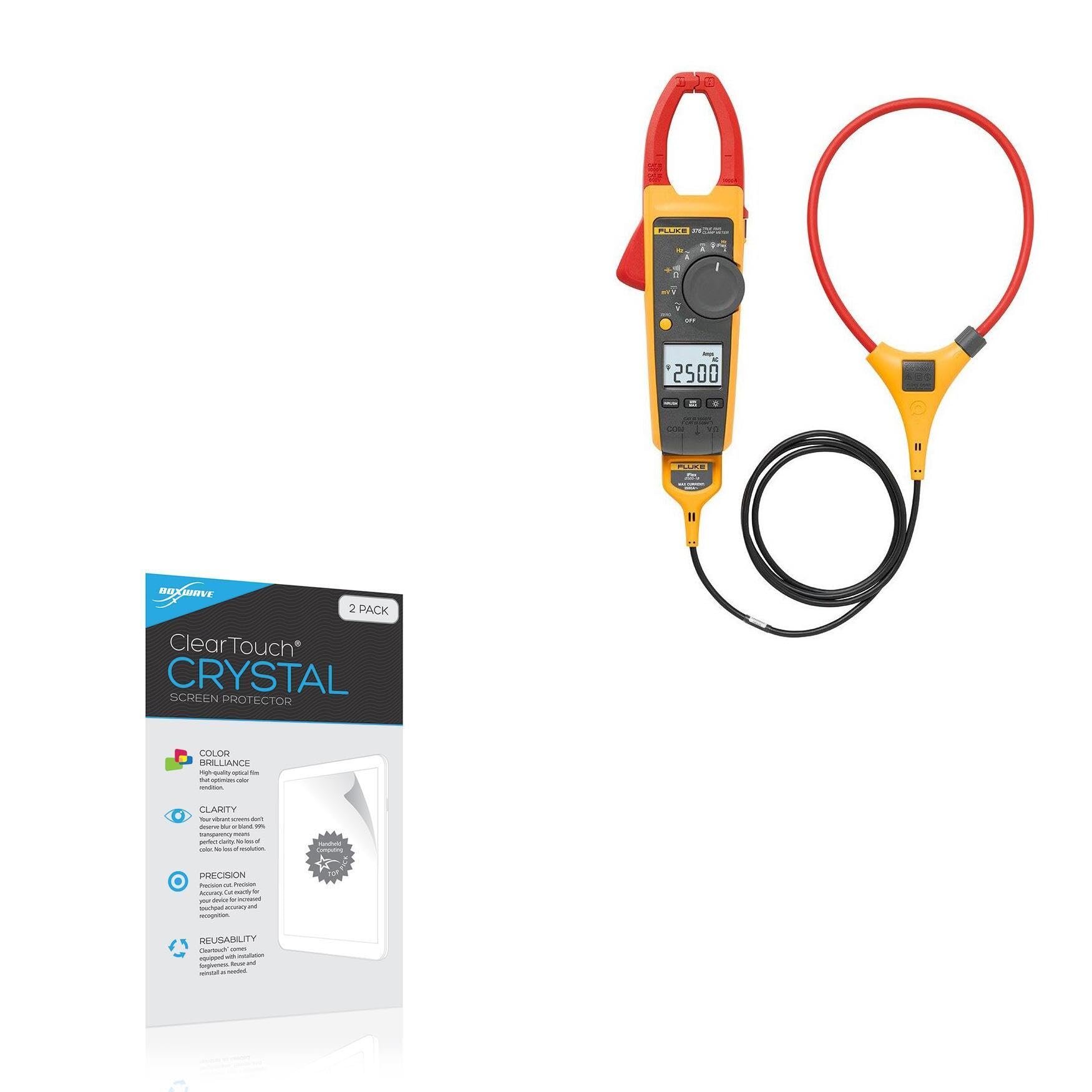 BoxWave Screen Protector Compatible with Fluke 376 FC - ClearTouch Crystal (2-Pack), HD Film Skin - Shields from Scratches