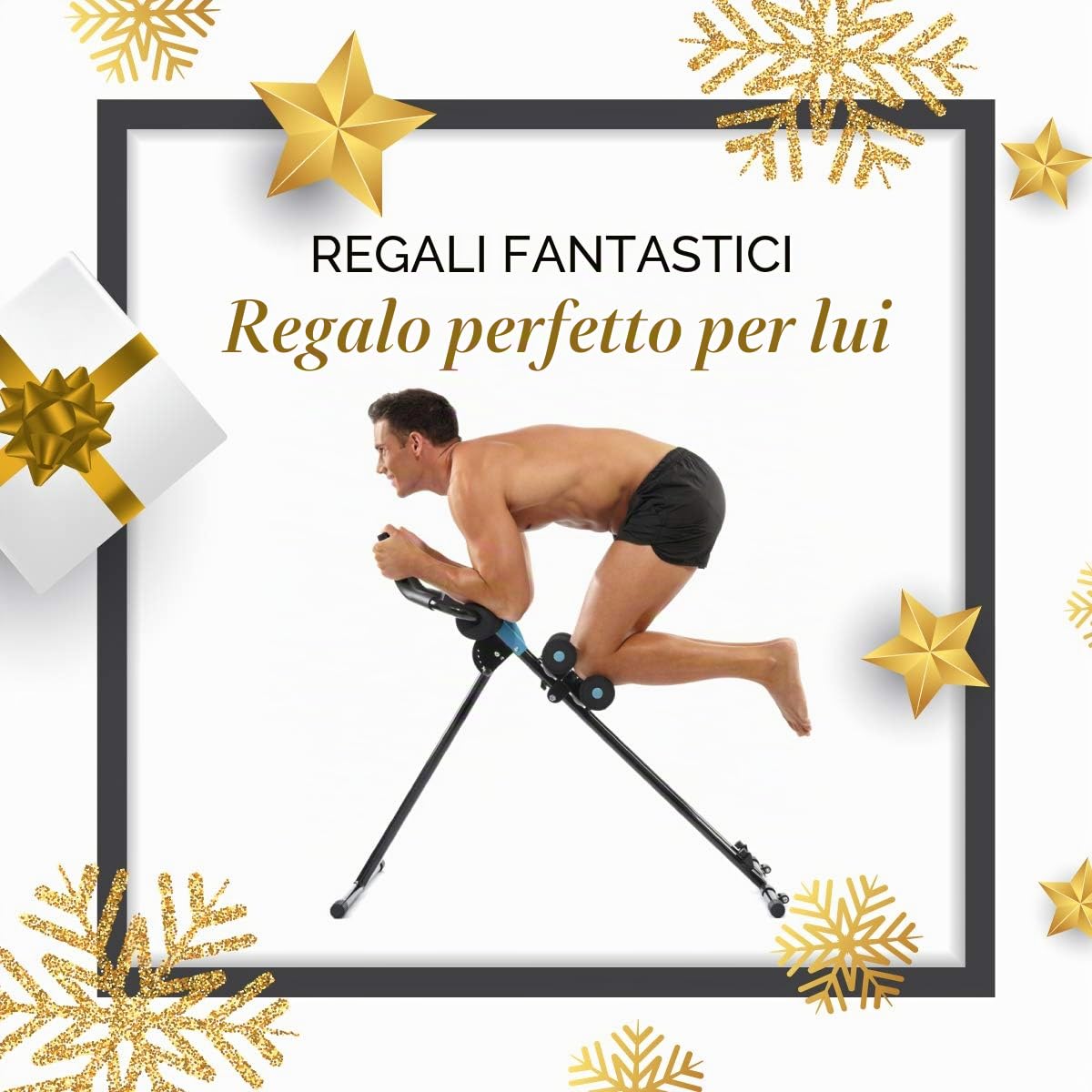 GYMFORM Macchina per addominali AB Generator, allenamento completo, allenamento funzionale per addominali, braccia, gambe, cardio + fitness, Attrezzo Fitness