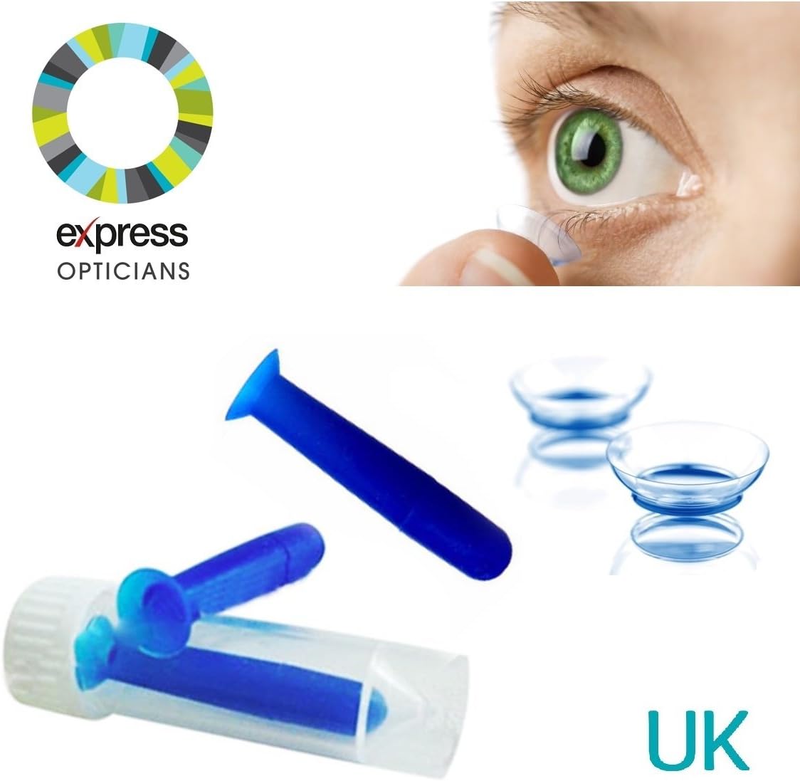 Contact Lens Inserter Remover Soft Tip & Case Hygienic Daily Use UK Seller (1 Piece)