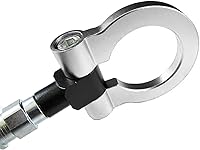 Vista 8 de Xotic Tech Sports Track Racing Style CNC - Anillo de gancho de remolque de aluminio compatible con Volkswagen Jetta MK6 2011-2018 6th (plateado)