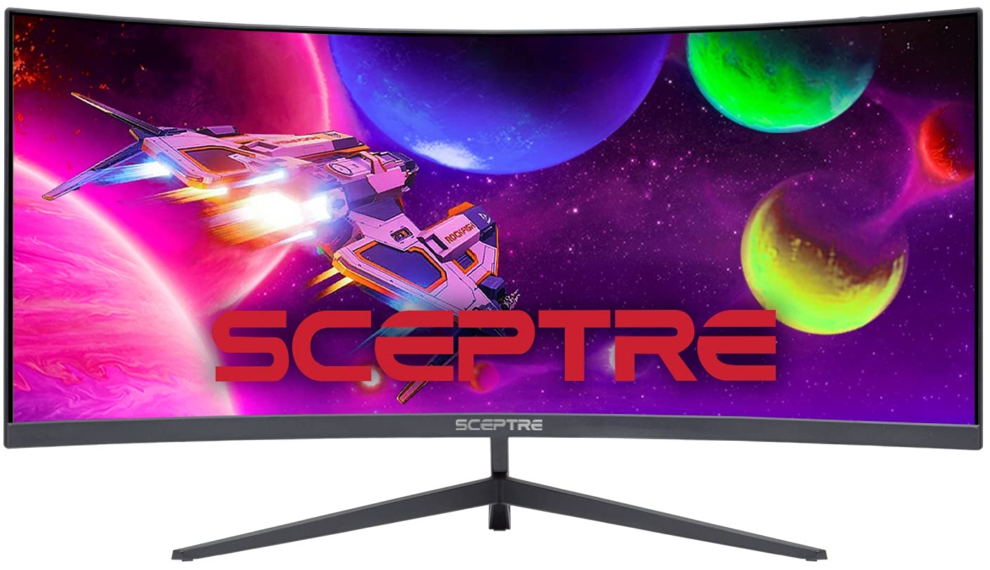Sceptre 30-inch Curved Gaming Monitor 21:9 2560x1080 Ultra Wide Ultra Slim HDMI DisplayPort up to 200Hz Build-in Speakers,...