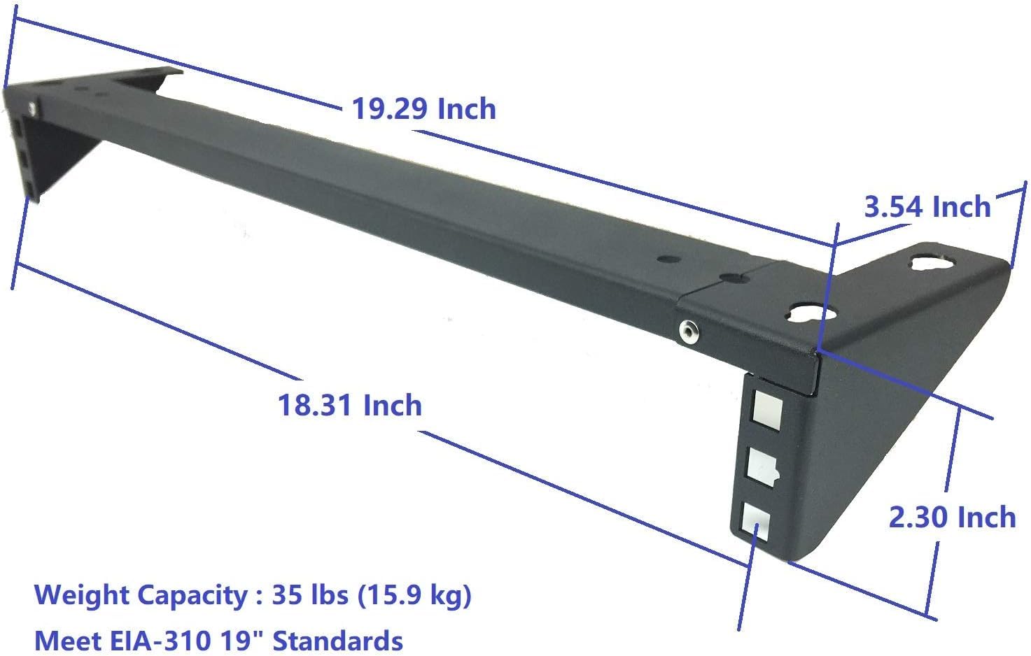 Tecmojo 1U Vertikale Wandhalterung – Für 19 Zoll Switch, Server & Netzwerkgeräte