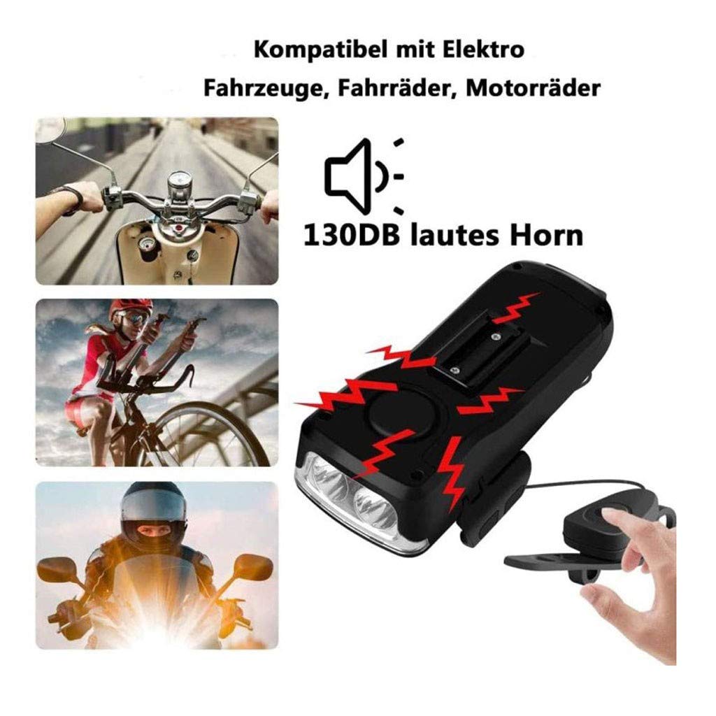 4-in-1 bici porta-luce anteriore porta bici lampada corno con