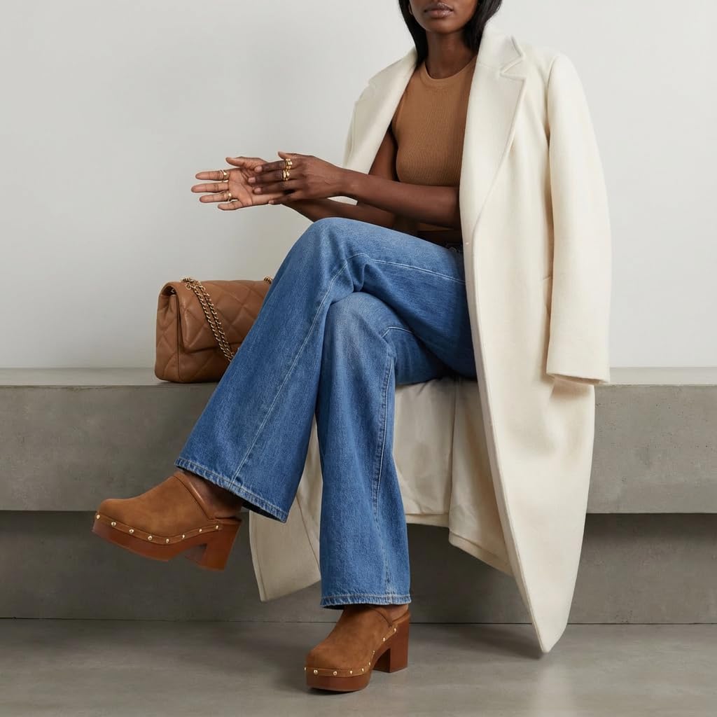 CUSHIONAIRE Women's Guest Faux Wood Clog with Memory Foam Padding, Wide Widths Available - Image 8