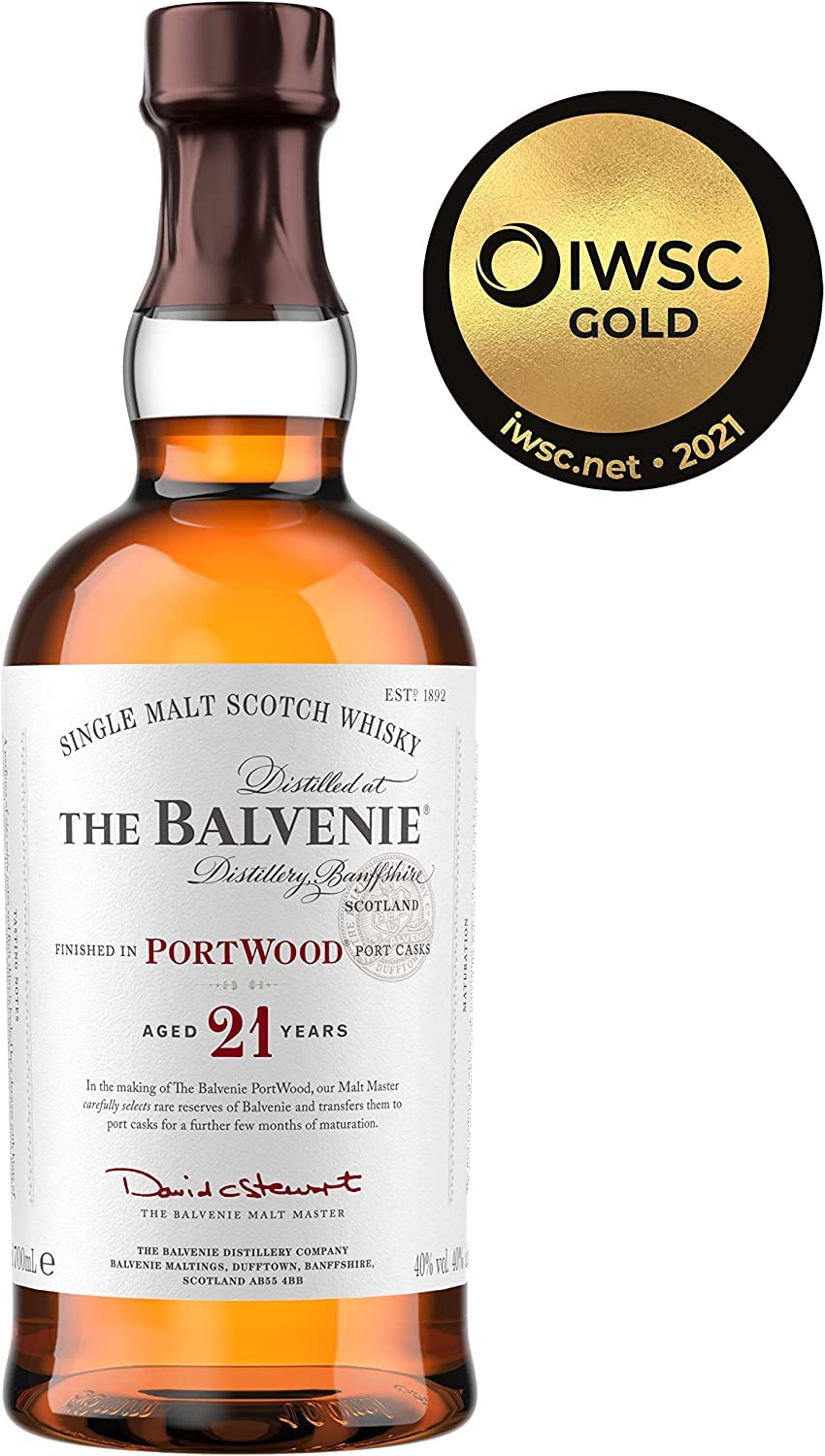 The Balvenie 21 años PortWood Whisky Escocés de Malta, 70cl