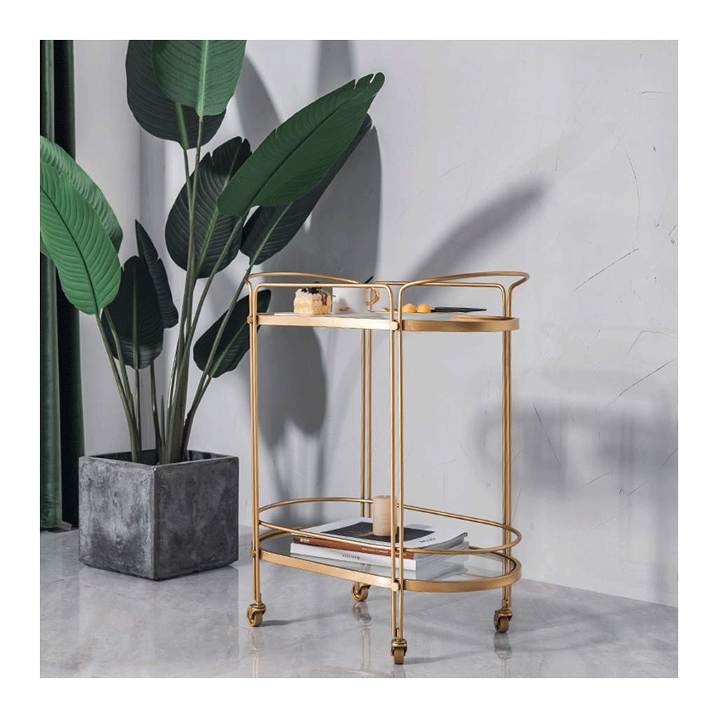 MFRELMNZG Metal Mesh 3 Tier Bar Cart Wine Serving Trolley with All Purpose Shelving