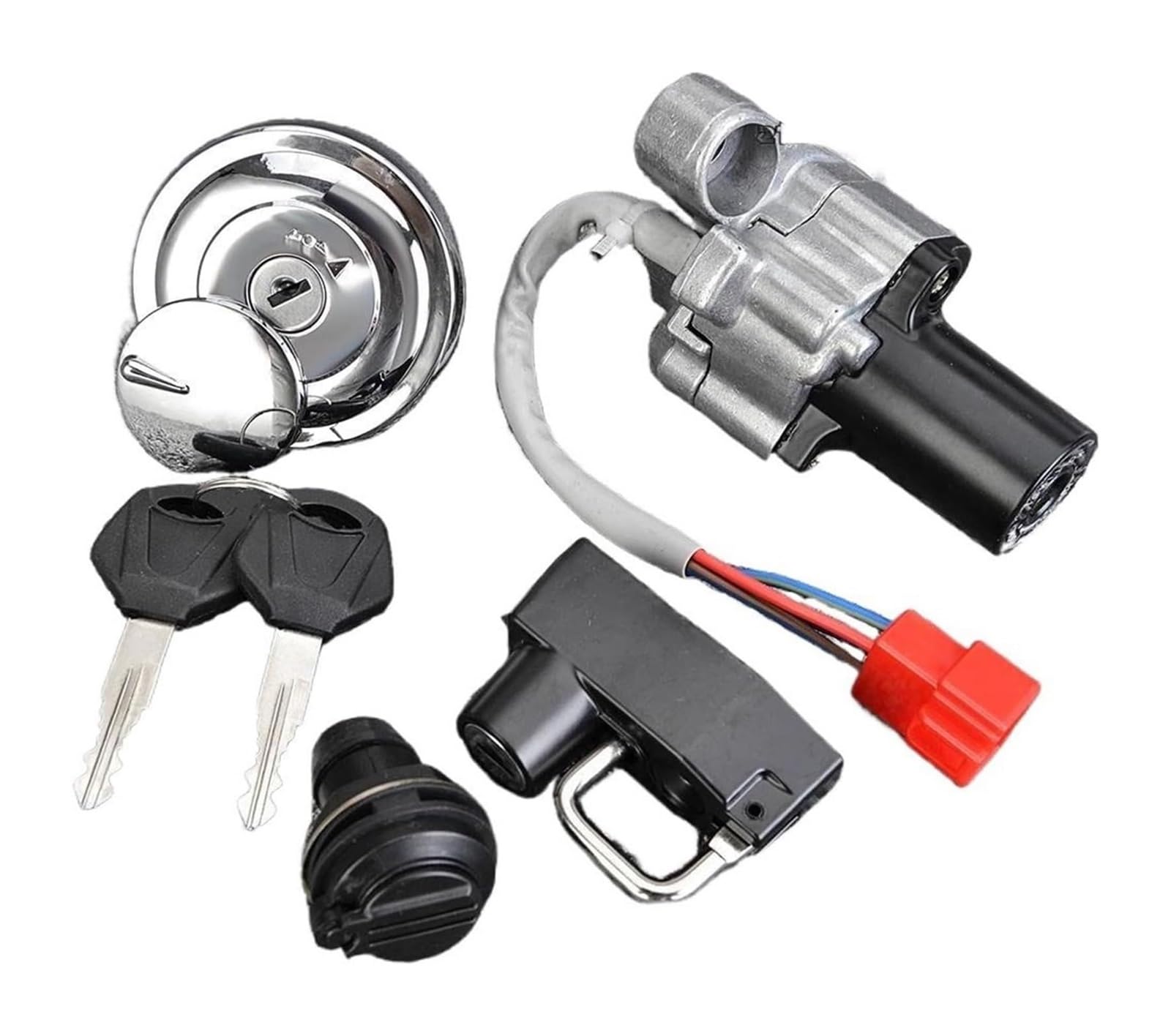 Cerradura De Encendido para Yamaha para XVS1100A para Drag Star Classic 2000-2008 Interruptor Arranque Tapa Tanque Combustible Motocicleta Juego Cerradura Encendido