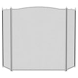 Home Discount® Denton 3 Panneau d'écran de cheminée Pare-étincelles en étain,...