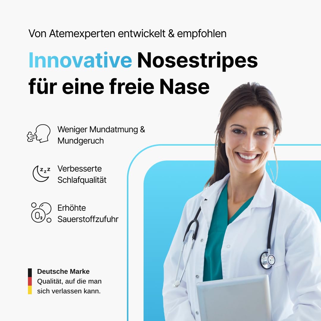Airbreaze Pro Original von Gymside - Schnarchstopper | Anti-Schnarch | Mehr Luft durch die Nase | Magnetische Nasenstrips | Besser schlafen & mehr Energie beim Sport | 30 Aufkleber