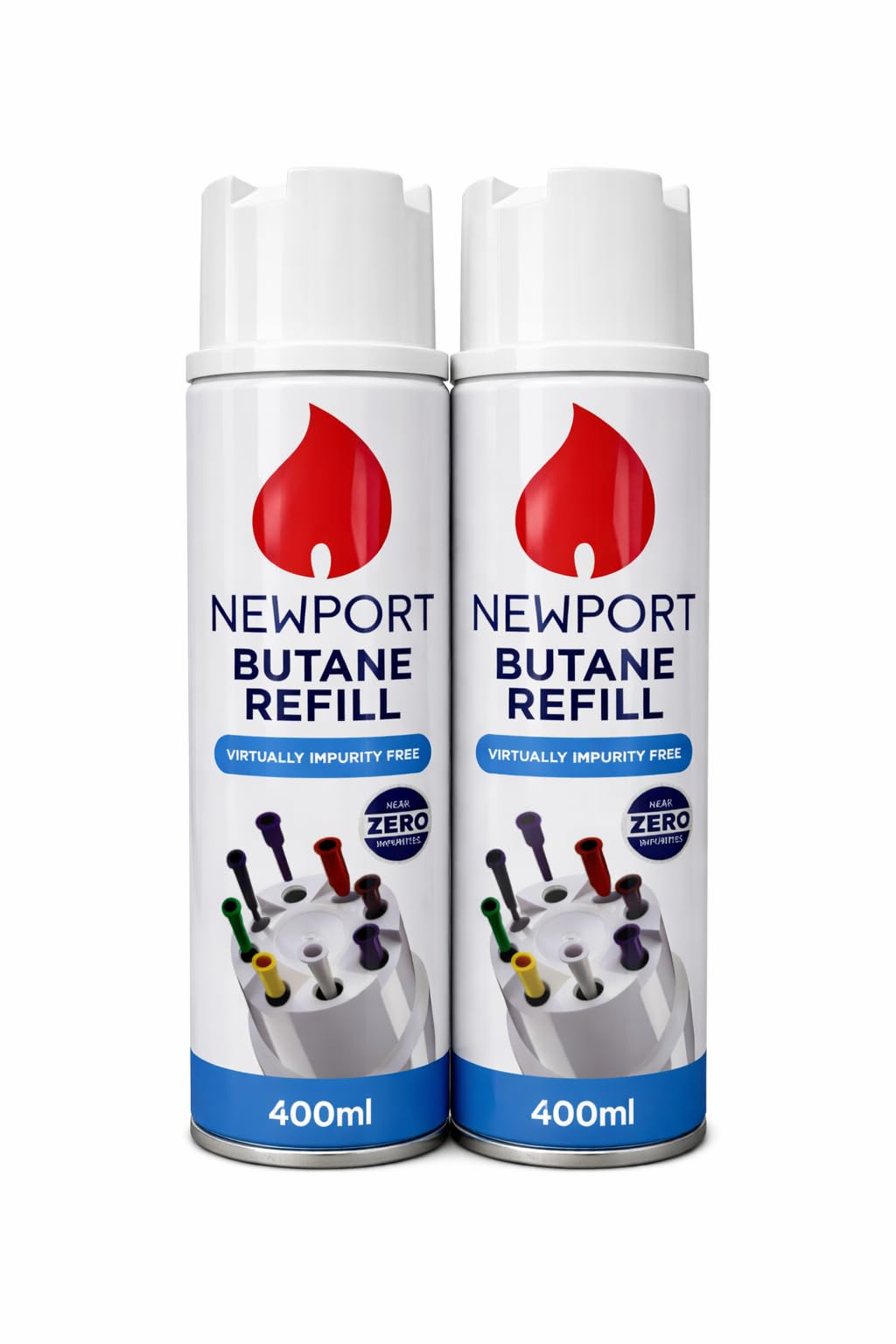 Pack of 2 - Newport For Lighters - 400ml Newport Compatible with All Lighters | Ideal for Various Purpose like BBQ, Candle, Camping, Kitchen, Cooking Lighter