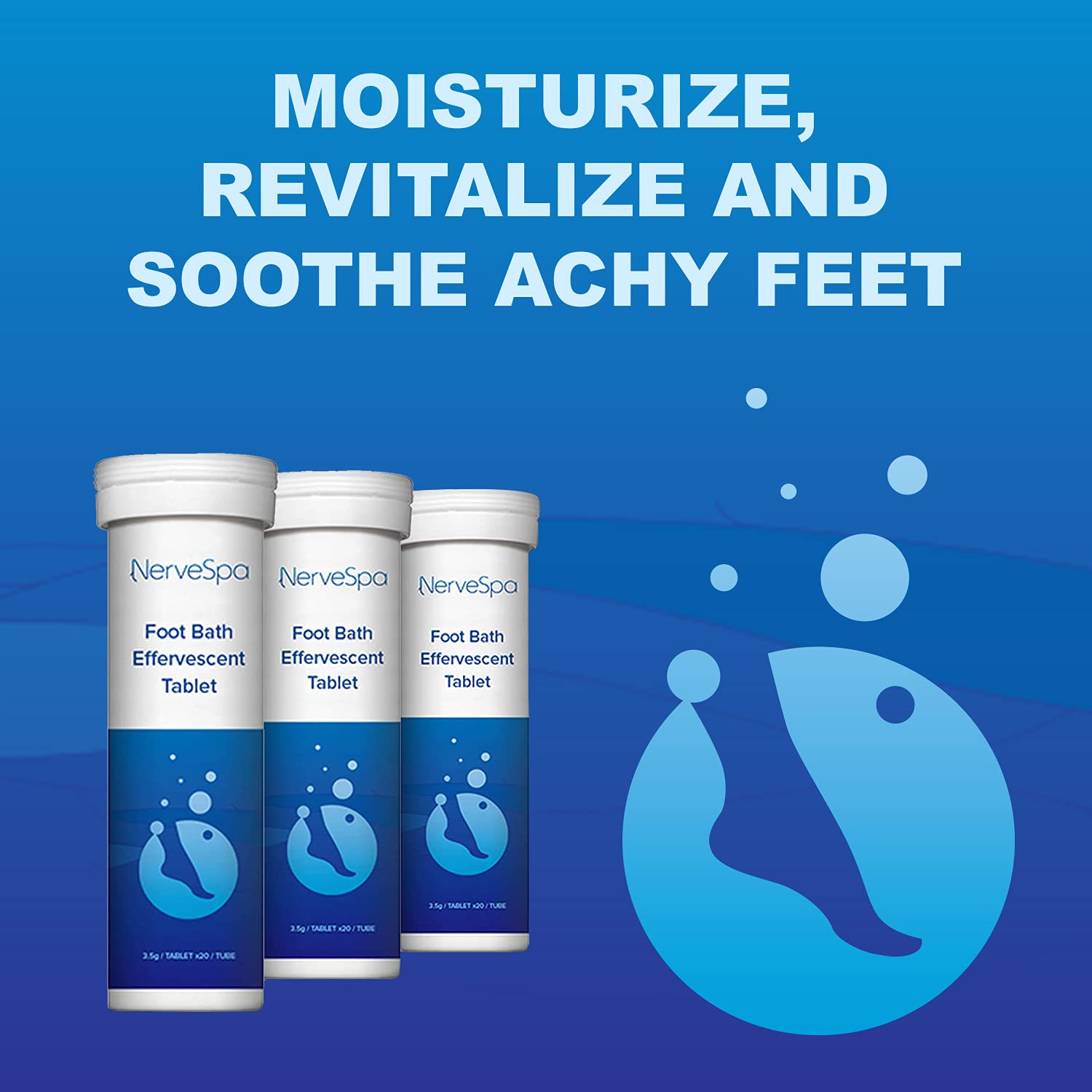 Buy Diabetic Foot Soak Effervescent Tablets Foot Care by Nerve Spa