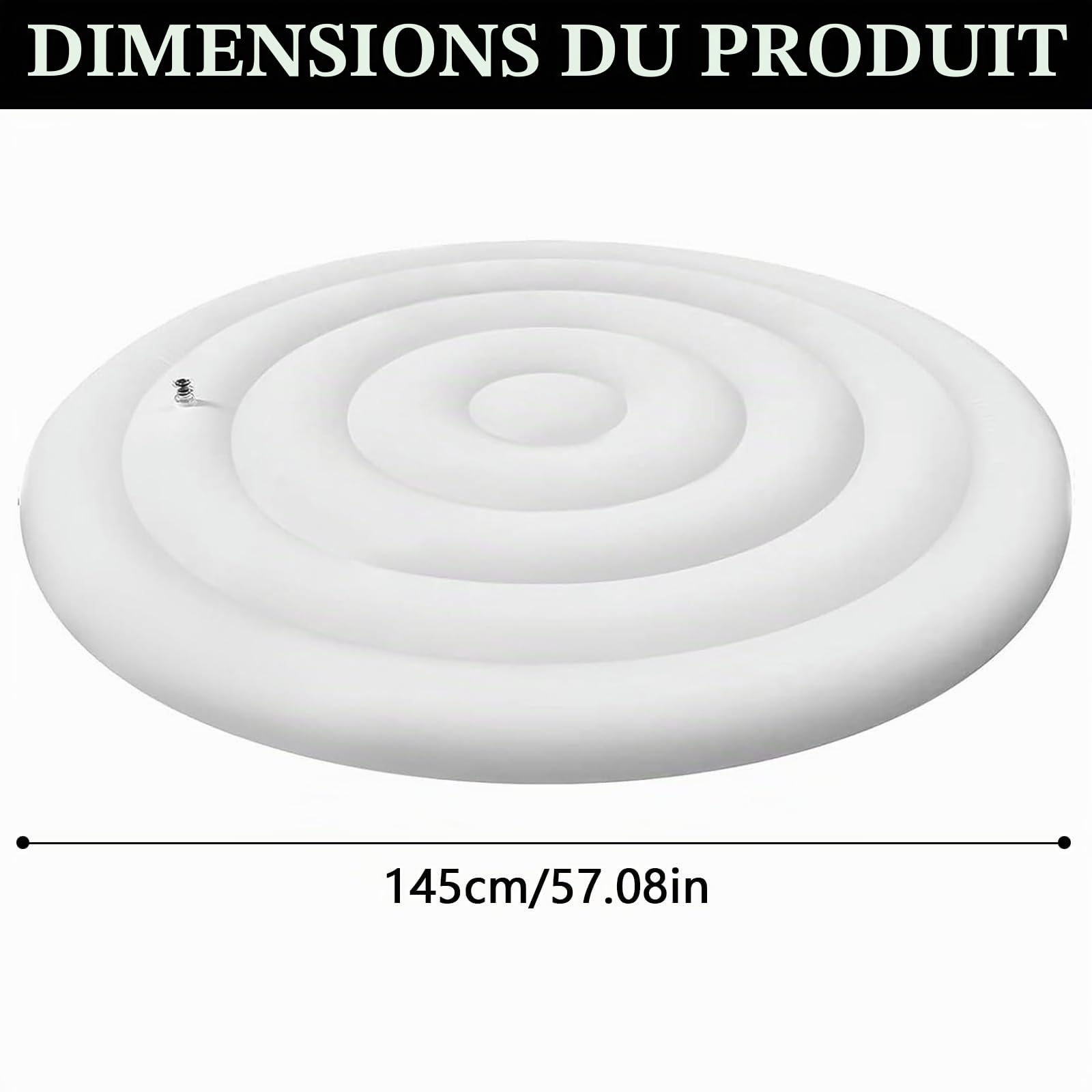 Couvercle Gonflable Rond, Bâche De Piscine Ronde 145 CM Housse De Gonflable Ronde BâChe Ronde Couverture Imperméables Et Antipoussière CoupeVent