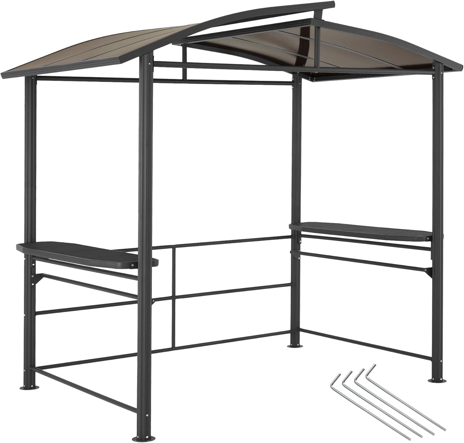 tectake® Abri pour Barbecue Tonnelle de Jardin 240x150x234cm en Aluminium Solide, Résistant aux intermpéries, Montage Facile, Tonnelle terrasse Exterieur Barnum Barbecue Electrique Barbecue à Charbon