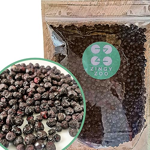 Freeze Dried Blueberry Wild | XXL 500g Freeze Dried Fruit | Mill Dried Blueberries for Vegan Wild Blueberry Powder | Fresh Bilberry Frozen and Fruit Bites Trail Mix with Strawberry Raspberry Smoothie