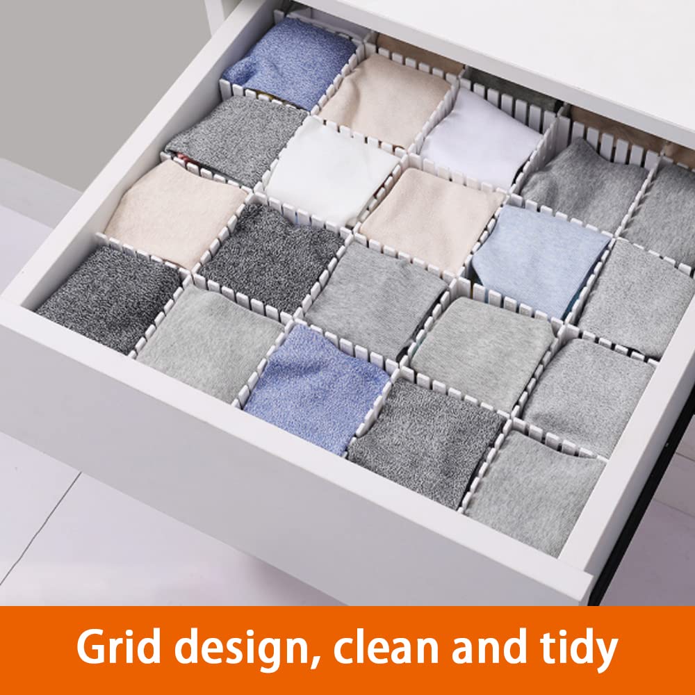 Dobmit 40 divisori grandi per cassetti fai da te, 47 x 9 cm, in plastica profonda, organizer per riporre cassetti, per casa, armadio, stazionario, calzini, biancheria intima, sciarpe, organizer