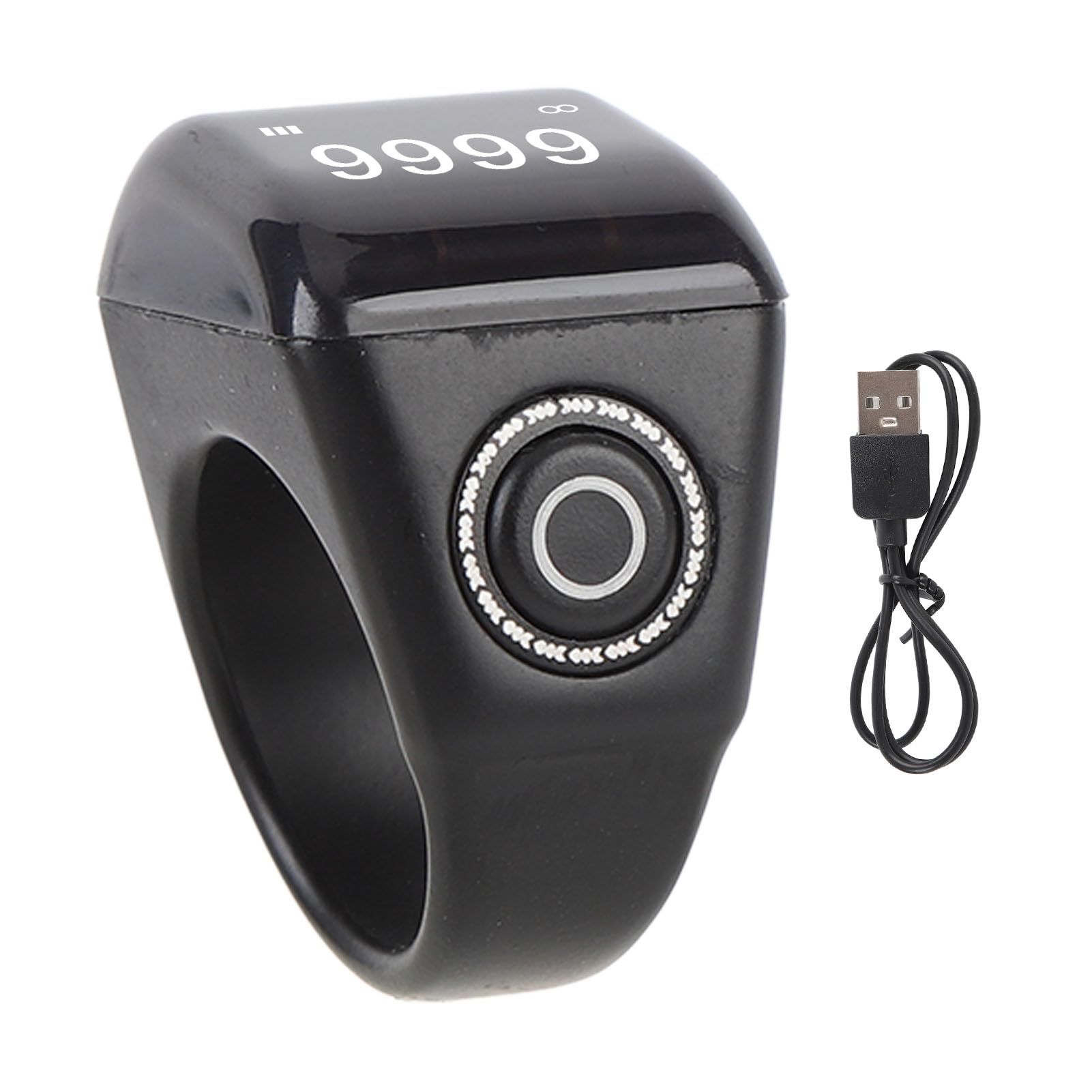 SIXRUN Compteur de Doigts électronique, Chapelet Numérique, Compteur Intelligent de Clics Manuel, étanche IP67 pour Le Sport, Le Fitness, Le Suivi des Prières
