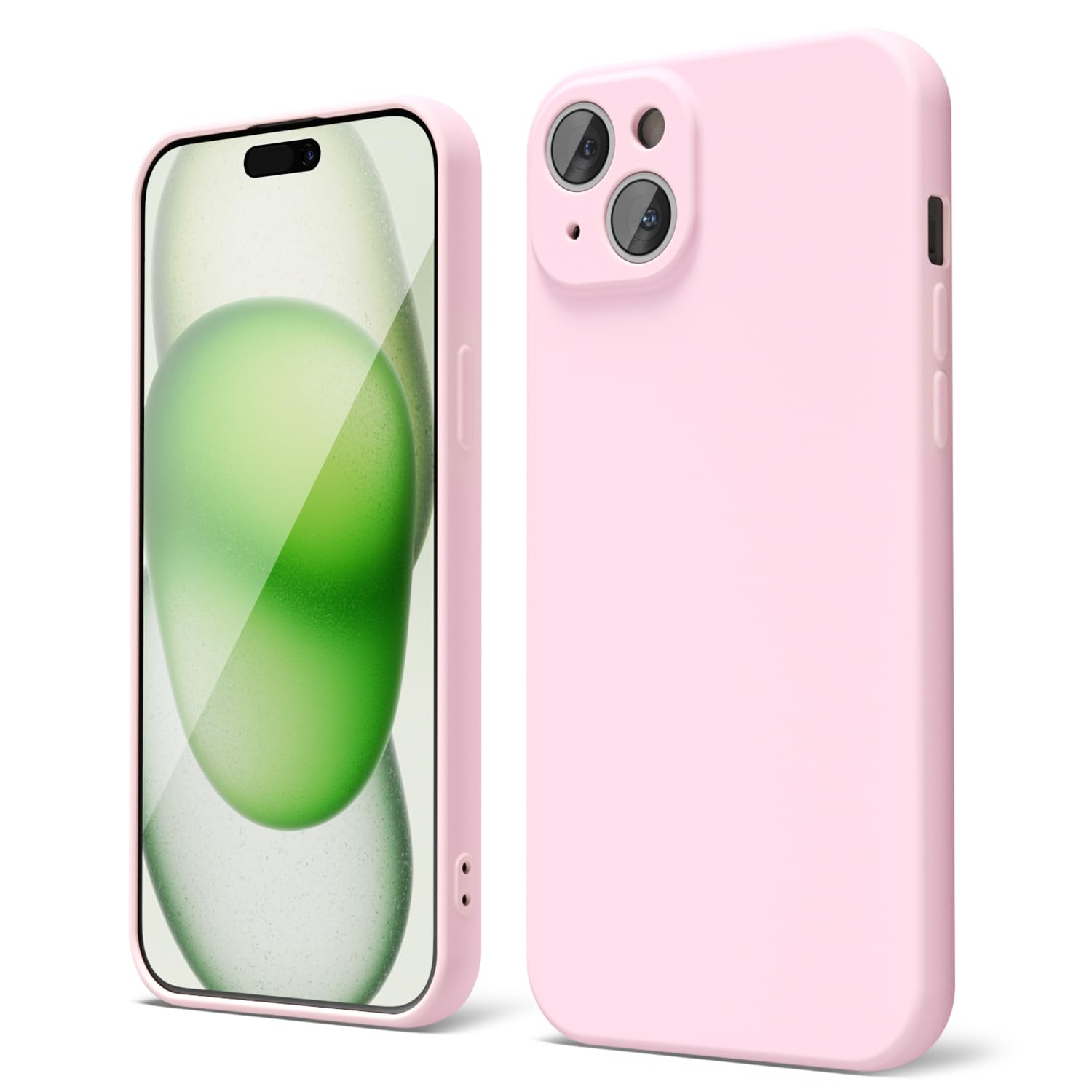 oakxco for iPhone 16 Pro Max Case Liquid Silicone, Soft Rubber Gel Elegant Aesthetic Basic Simple Cover, Cute Thin Slim TPU Matte Solid Color Plain Smooth Case for Women Girl, Light Pink — view 976