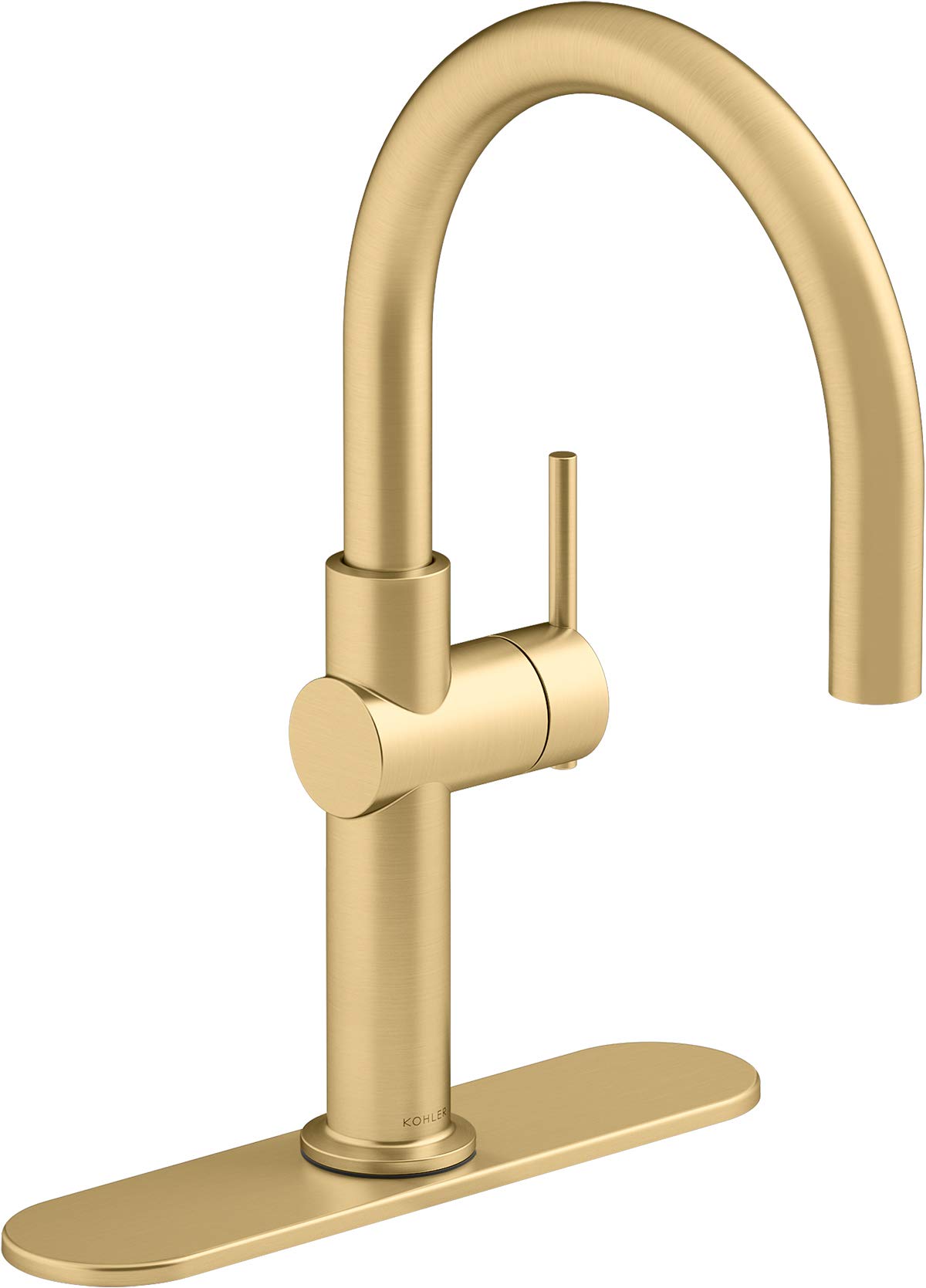 Kohler22975-2MB Crue Bar Faucet, Kitchen Bar Faucets for Sink, Wet Bar Faucets Single Hole, Prep Sink Faucet, Faucet for Bar Sink, Vibrant Brushed Moderne Brass