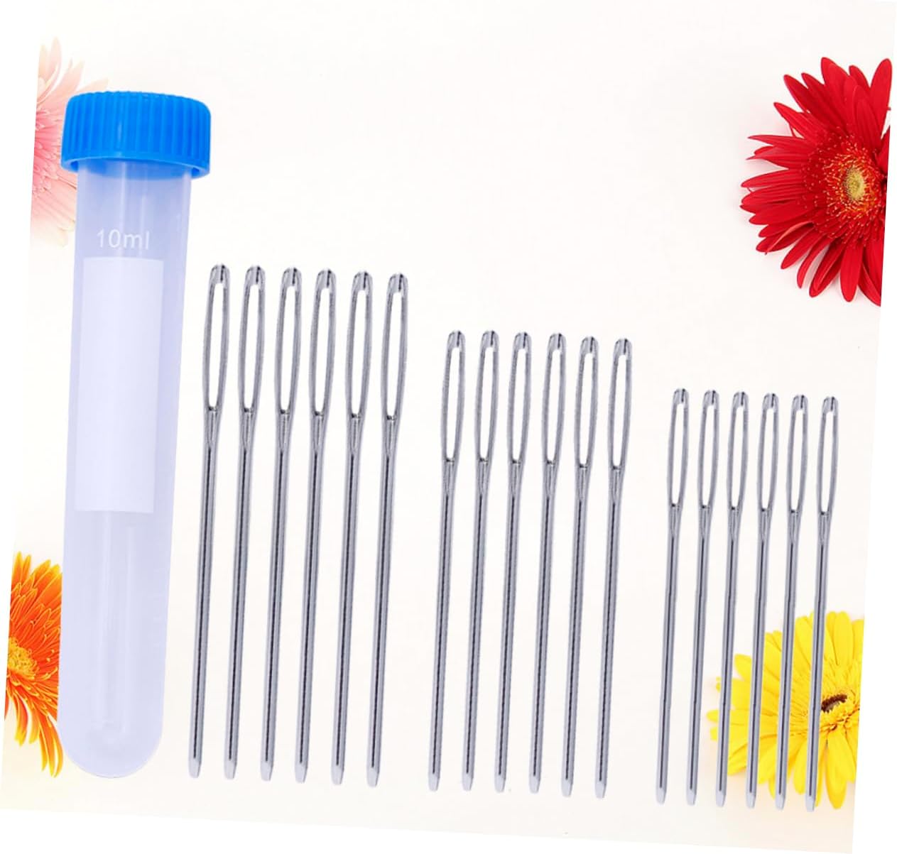 Generic Sewing Needles Large Eye Big Hole 18pcs Embroidery Needles Set Great for Cross Stitch Decorative Stitching