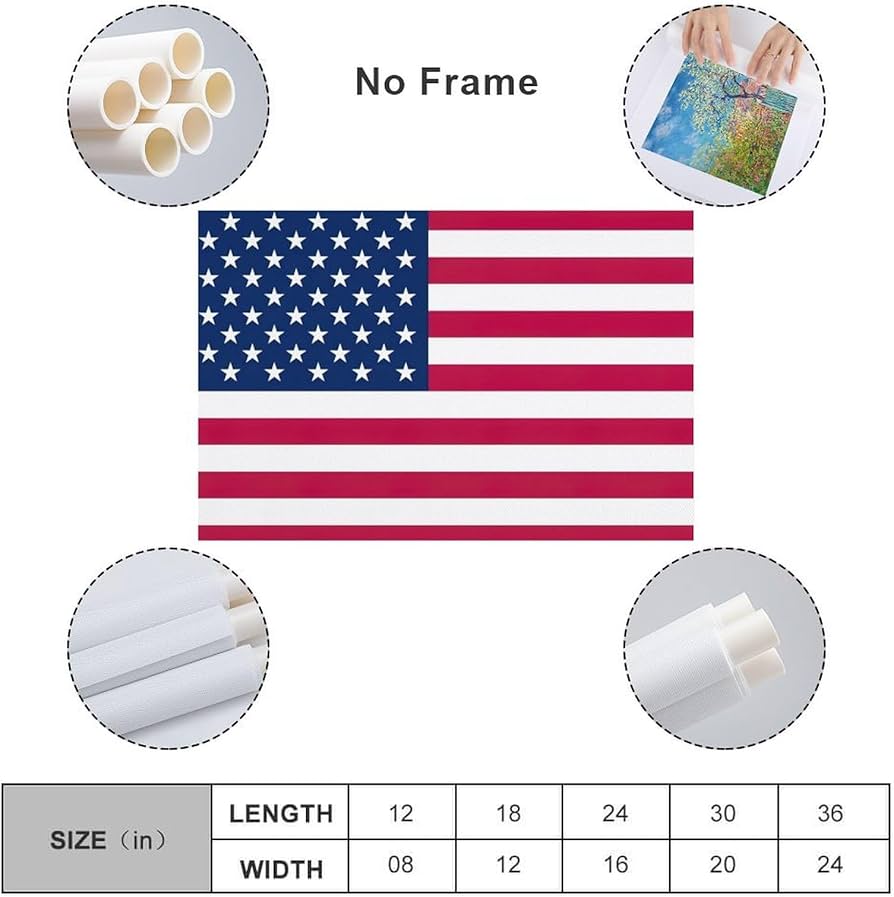Amazon.co.jp: アメリカ 国旗 星条旗 壁画 キャンバス絵画 アート