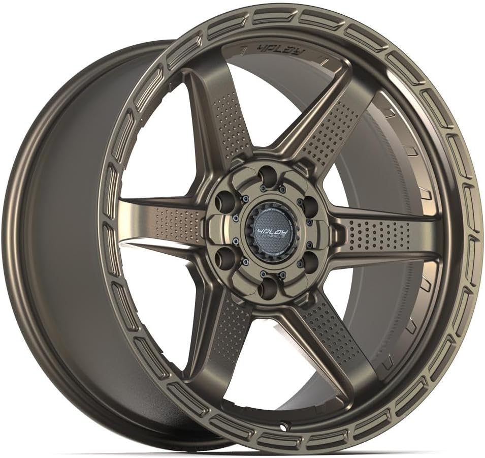 4PLAY Wheels 4PS63 20 Inch Rims and Tires Fit 6x135 & 6x139.7 20x9 Satin Bronze - TerraMax RT 275/55-20 (Set of 4)