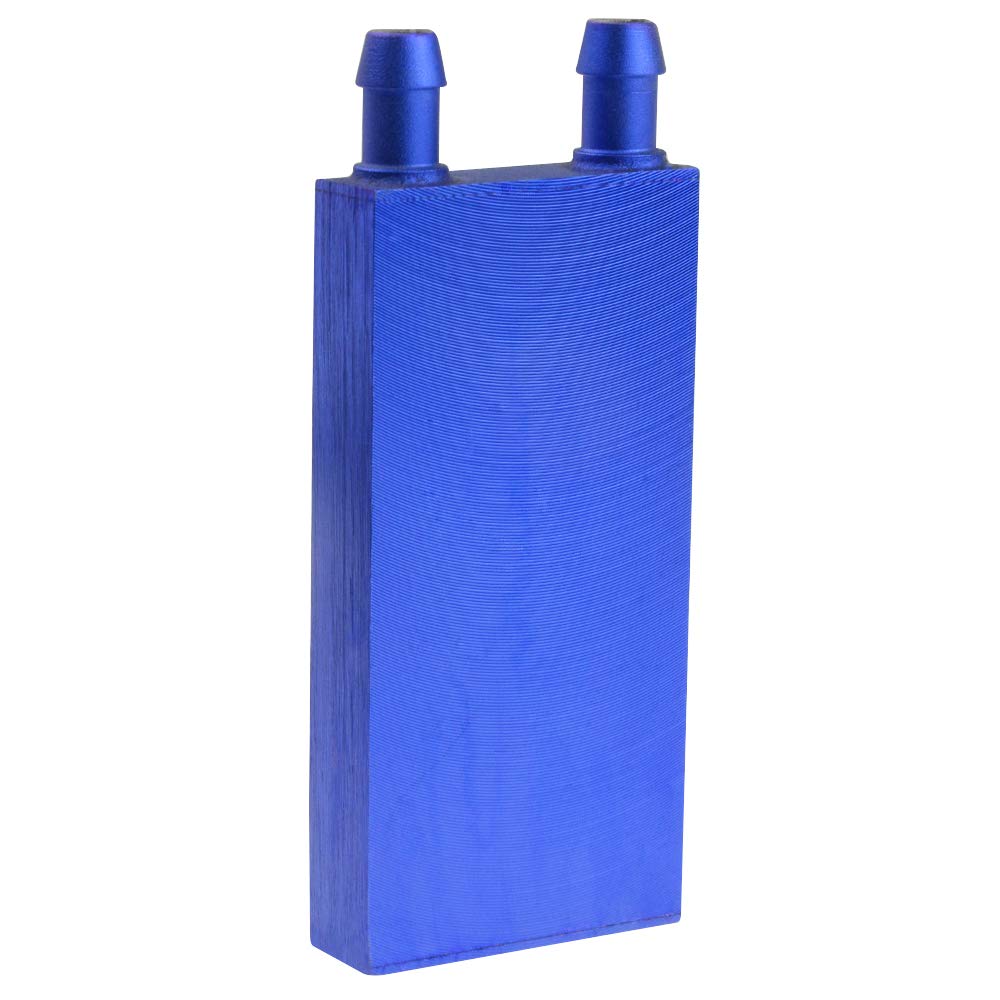 LENX Aluminum Water Cooling Block for CPU Graphics Radiator Heatsink 40x 80mm Blue