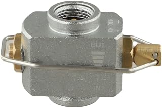 Adaptador de almacenamiento de camping con válvula de alivio de presión para bombonas de gas, válvula ajustable y junta multicapa para una conexión segura, cabezal convertidor plegable para cocinar y