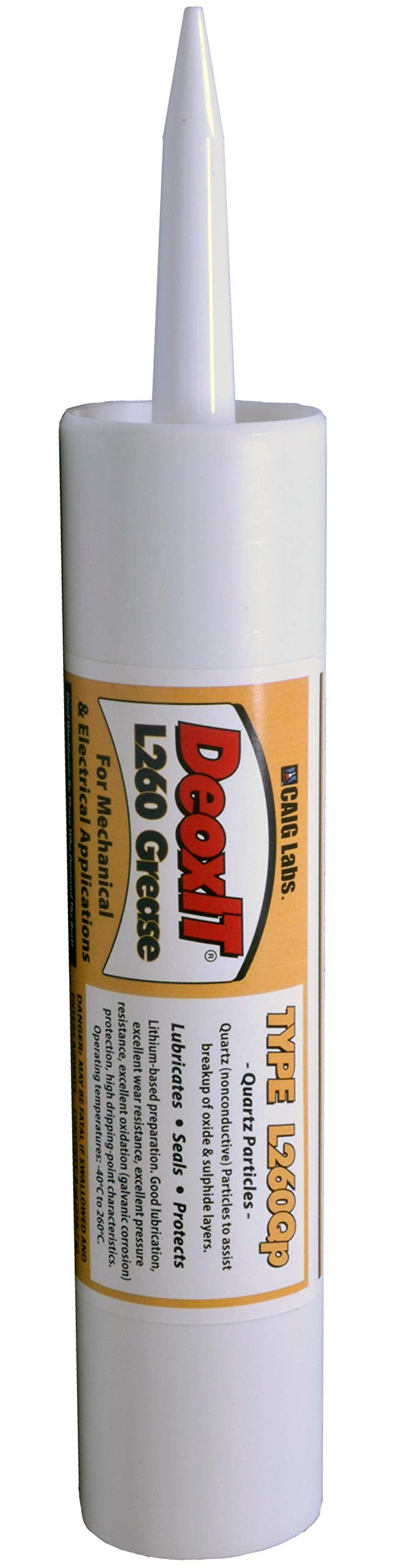 DeoxIT L260-Q8TP, Lithium Grease, Quartz Particles, 226g Cartridge Tube L260-Q8TP