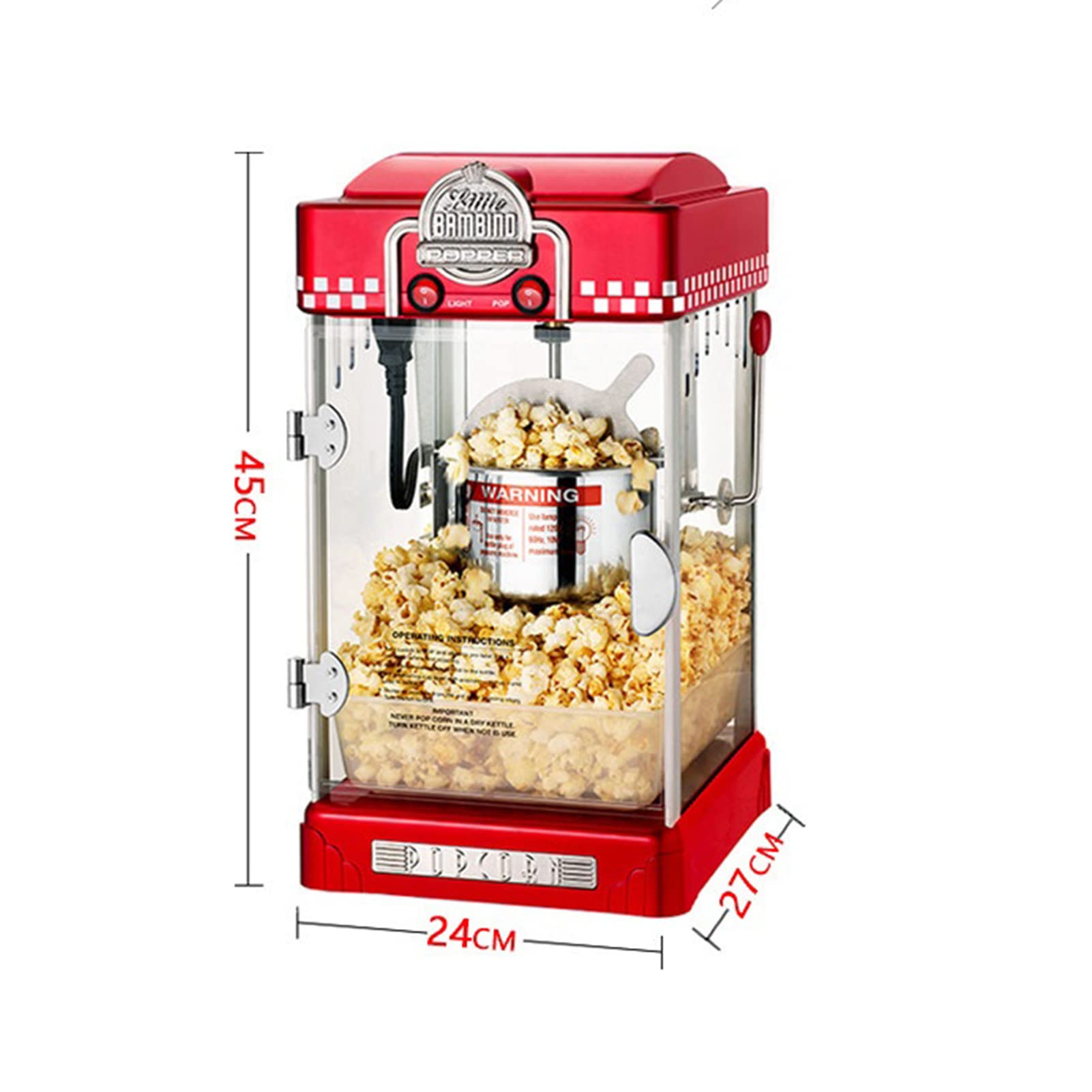 Máquina De Palomitas De Maíz, Máquina De Palomitas De Maíz Hecha En Casa, Palomitas De Maíz De Cine De Aire Caliente Sin Grasa Saludable En Solo 2 Minutos – Completo, para Ni