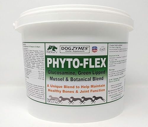 Miniatura 1 de Dogzymes Phyto Flex - Glucosamina, condroitina, MSM y ácido hialurónico (5 libras)