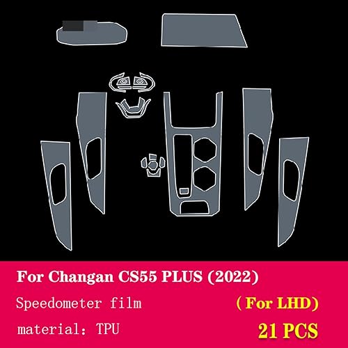 Miniatura 2 de Película protectora transparente de TPU para consola central para interior del automóvil, accesorios de película de reparación antiarañazos, para