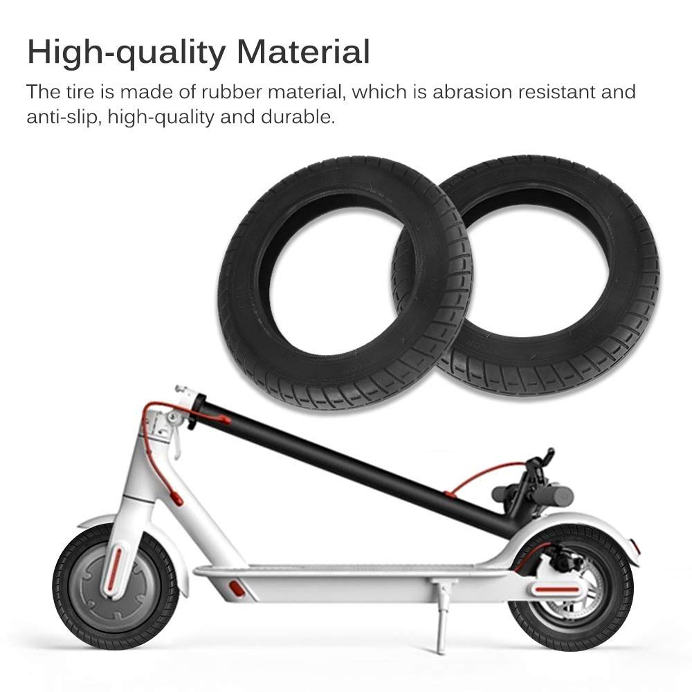 Ruedas de Repuesto para Scooter eléctrico,Piezas de Repuesto para Scooter de neumático de Equilibrio de Tubo Exterior de neumático de 10 Pulgadas compatibles con M365