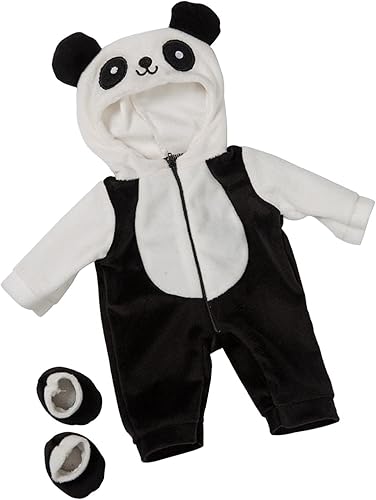 Miniatura 5 de Menolana Ropa para muñecas de bebé, accesorios para muñecas y accesorios para juegos de rol, negro con blanco