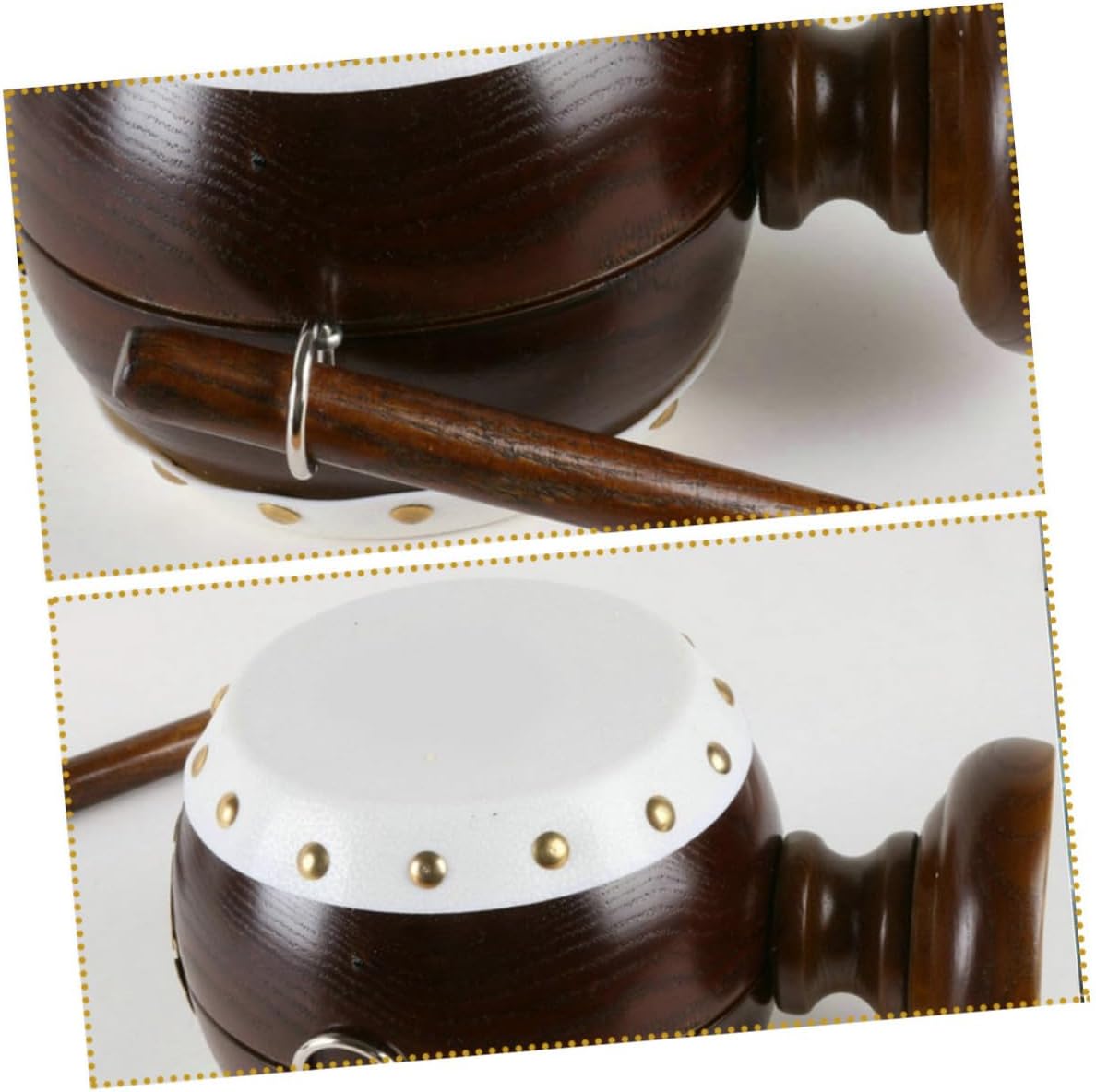 BESTonZON Wooden Piggy Bank Money Box for Adults Large Korean Drum Shape Decorative Cash Saving Jar Unique Solid Wood Coin Bank for Home and Office Use