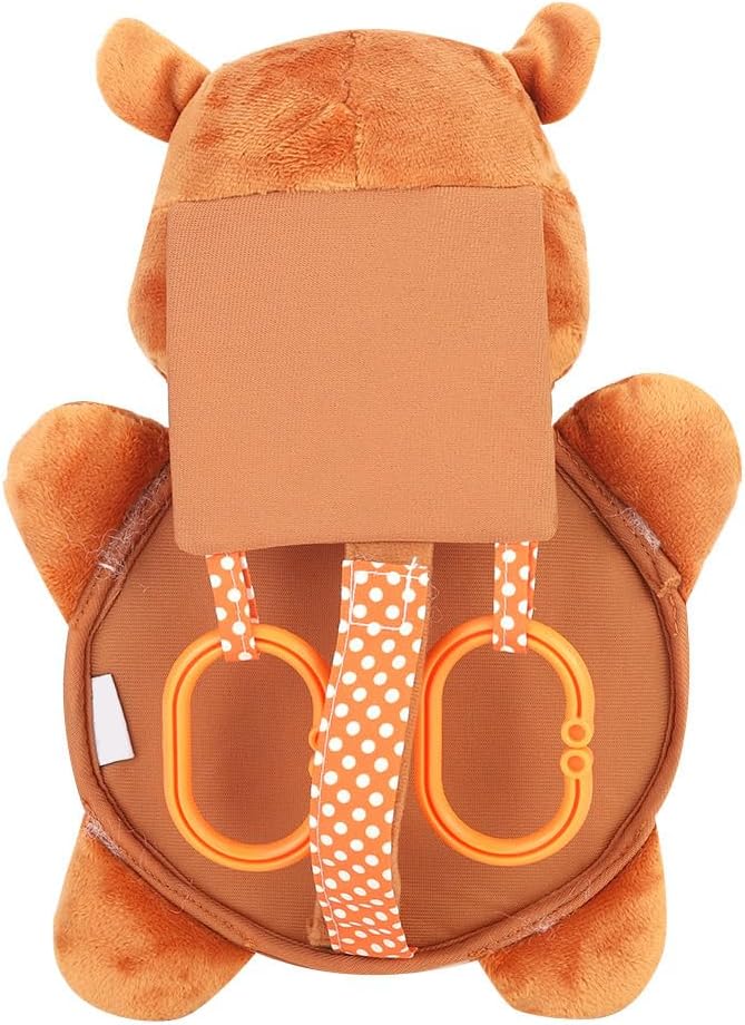 Baby Car Mirror Backseat Safety Rearview Mirror Soft Plush Cute Animal Shape Toy for Infant Toddler Car Safety View 35 x 23 5cm (brown bear mirror)