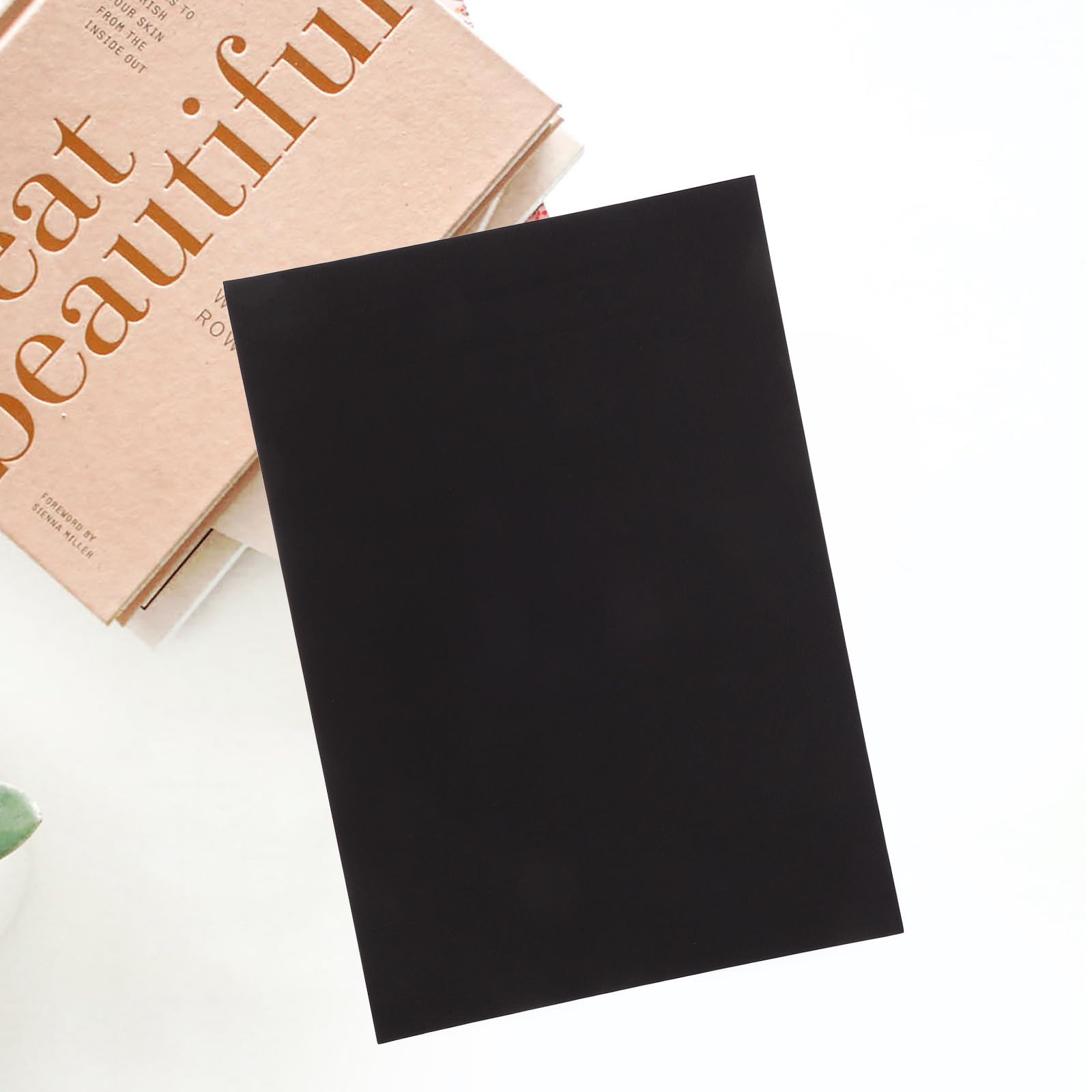 Ciieeo Cubiertas de Encuadernación de Papel A4 210x297 Mm, 100 Hojas Negras, Textura Piel, Protectores para Documentos y Carpetas, Material Resistente para Oficina y Papelería Escolar