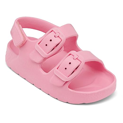 ChayChax Toddler Boys Girls Double Buckle Sandals Children's Adjustable Back Strap Water Sandal