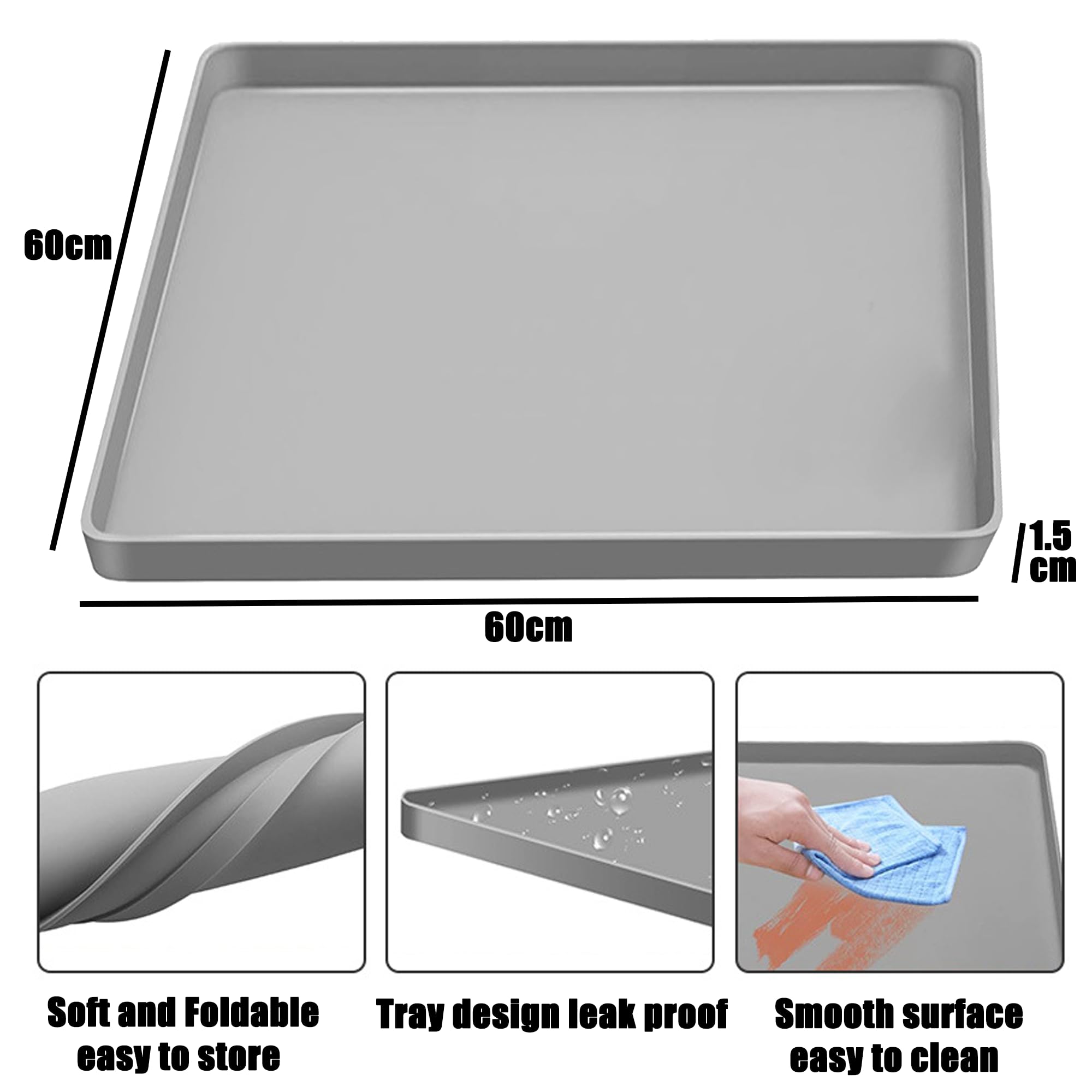 Puppy Pee Pad Tray Halter Set für Hunde, rutschfeste Silikon Hund Pee Pad, Multifunktionale Staubdichte wasserdichte, Easy Cleaning Pee Pad Tray Mit,Praktische Dinge Zu Hause